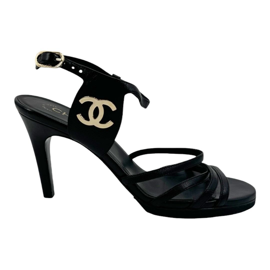 Chanel Chanel CC Logo Lambskin Slingback Sandal Heels Size US 6.5 / IT 36.5 - 1 Thumbnail