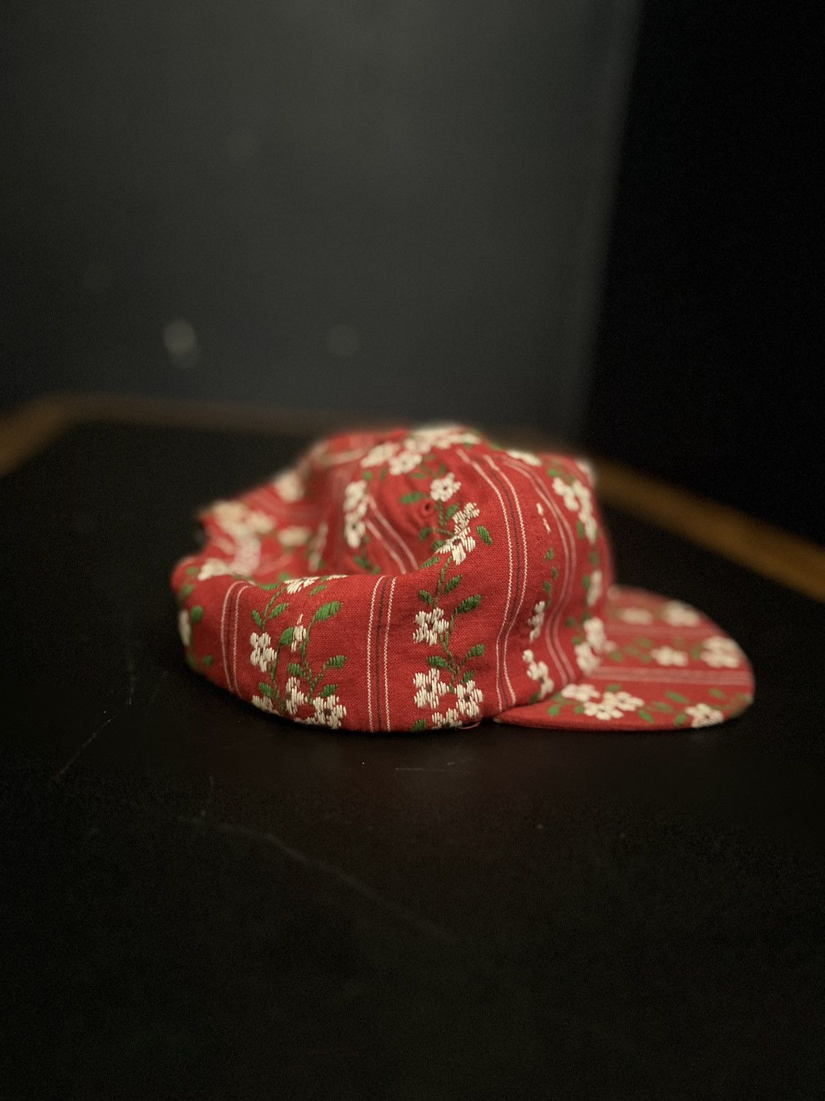 Supreme Red Supreme Flower Jacquard 5-Panel hat Size ONE SIZE - 3 Thumbnail