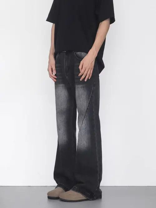 VIBE Washed street Y2K baggy micro flare jeans Size US 34 / EU 50 - 4 Thumbnail
