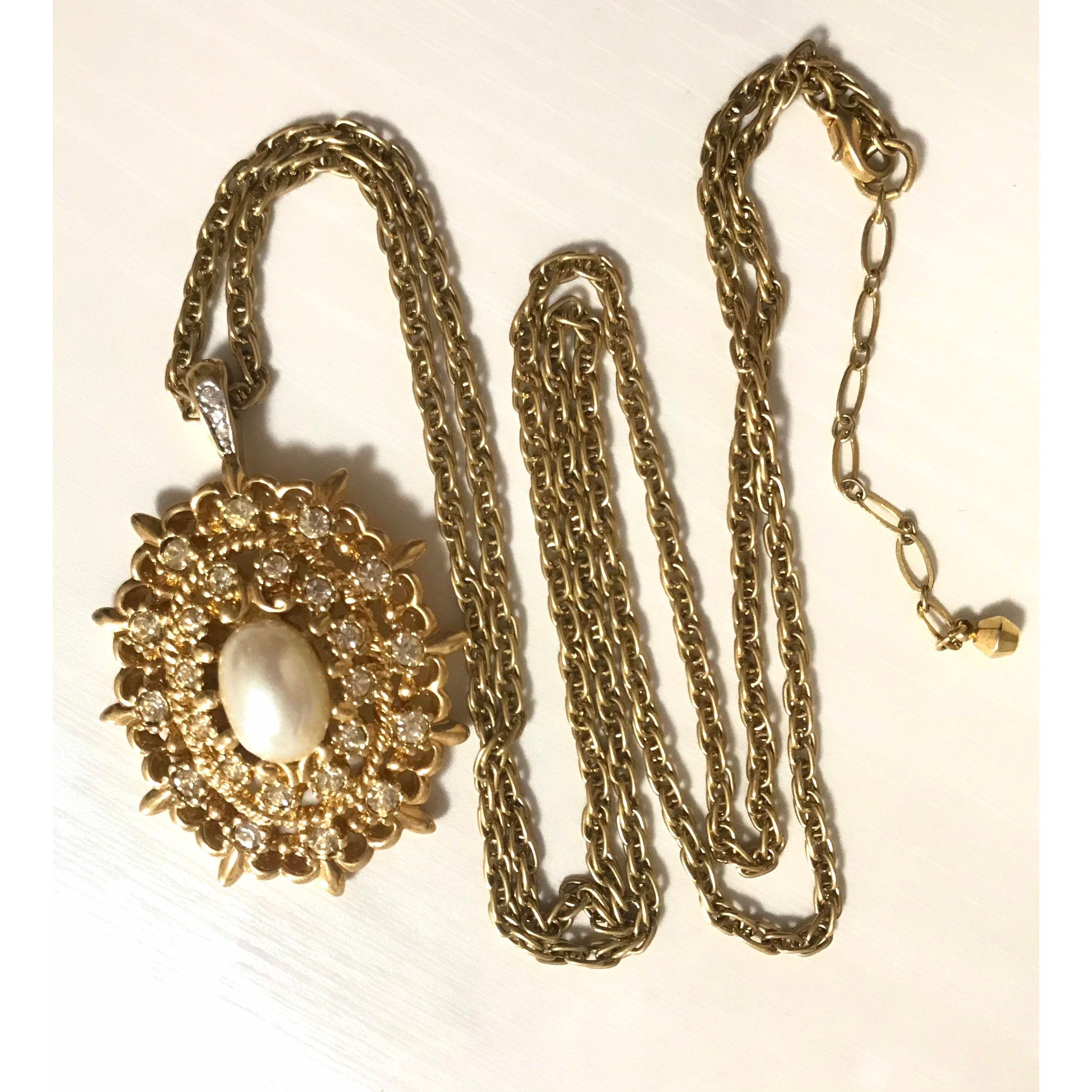 Nina Ricci Vintage NINA RICCI statement necklace with oval pendant top Size ONE SIZE - 2 Thumbnail