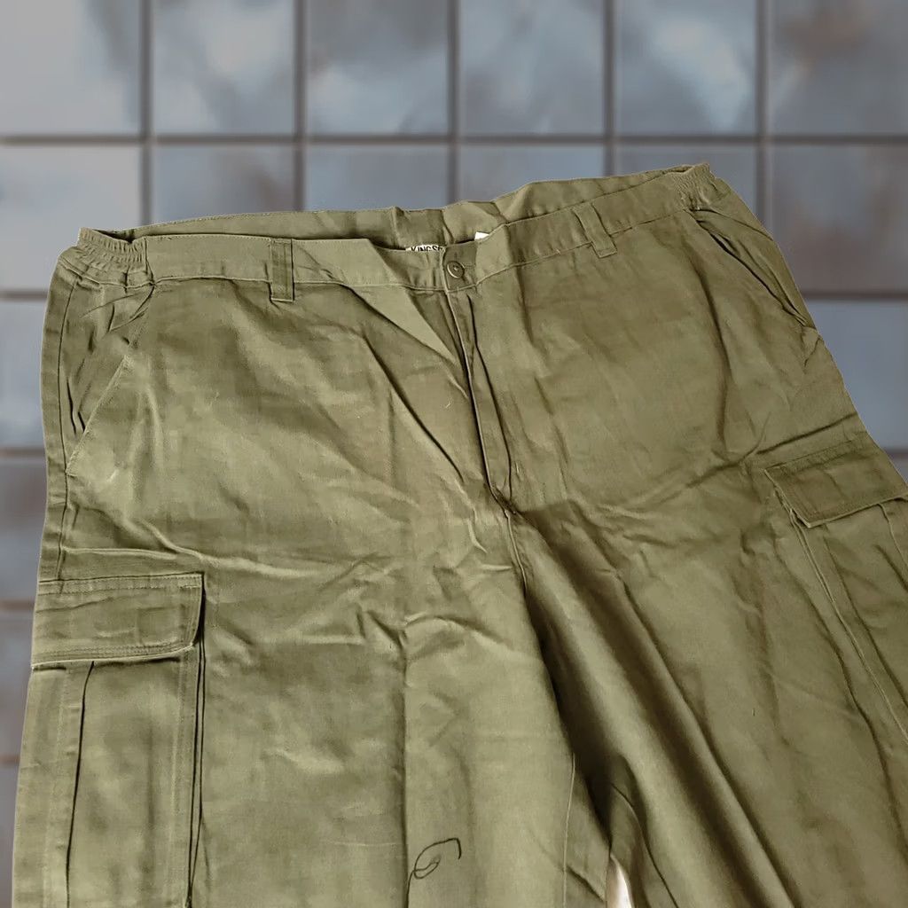 Kingsize Cargo Shorts Mens 48 Big Tall Green Cotton Chino Hiking Khaki Elastic, Men's (Size 32)