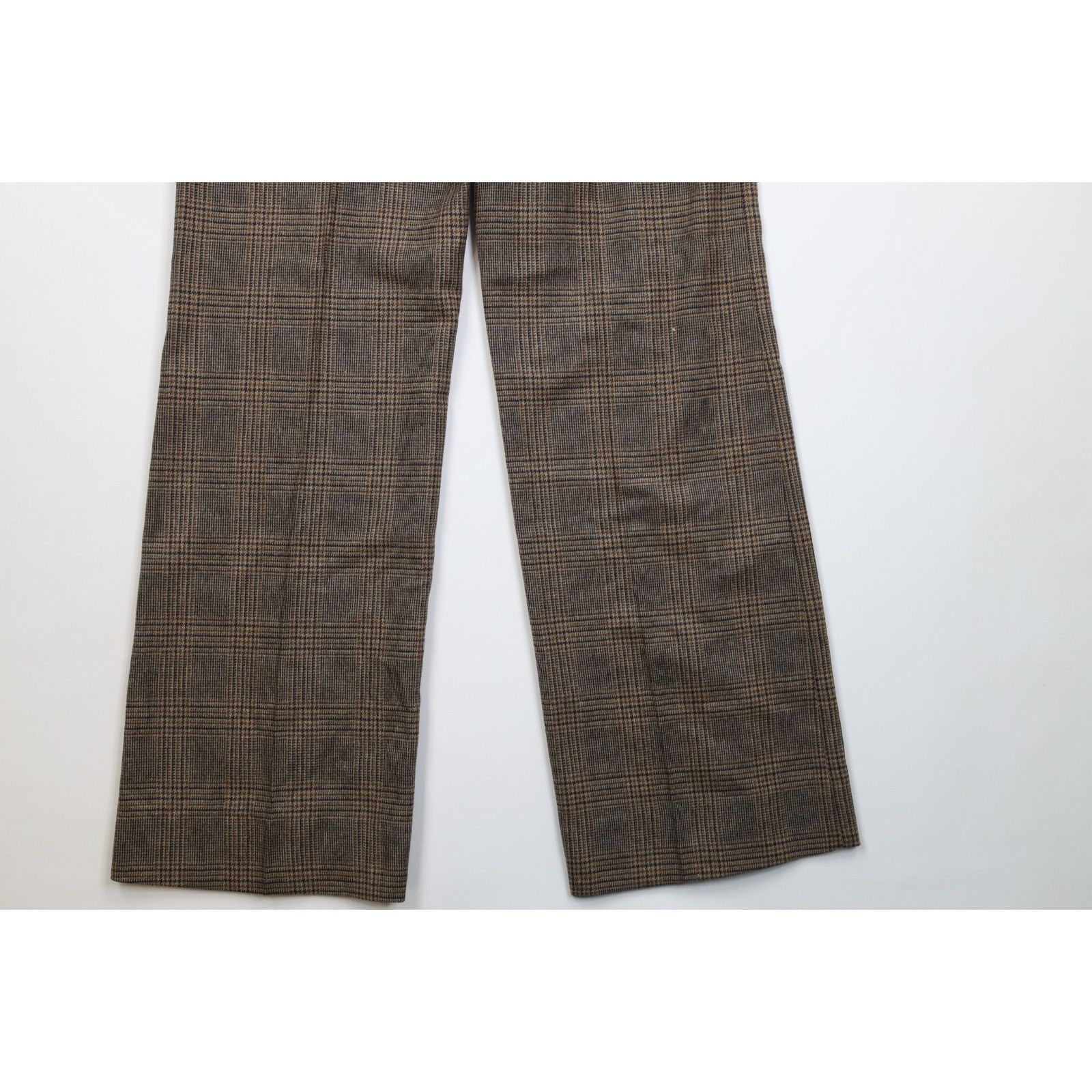 Vintage Vintage 70s Heavy Wool Houndstooth 3 Piece Suit Wedding Size 42L - 18 Thumbnail