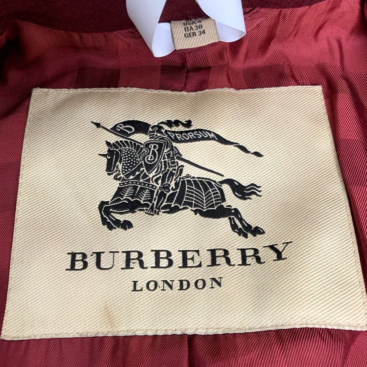 Burberry Burberry Double-Breasted Wool & Cashmere Belted Coat, Size 3 Size XS / US 0-2 / IT 36-38 - 2 Thumbnail