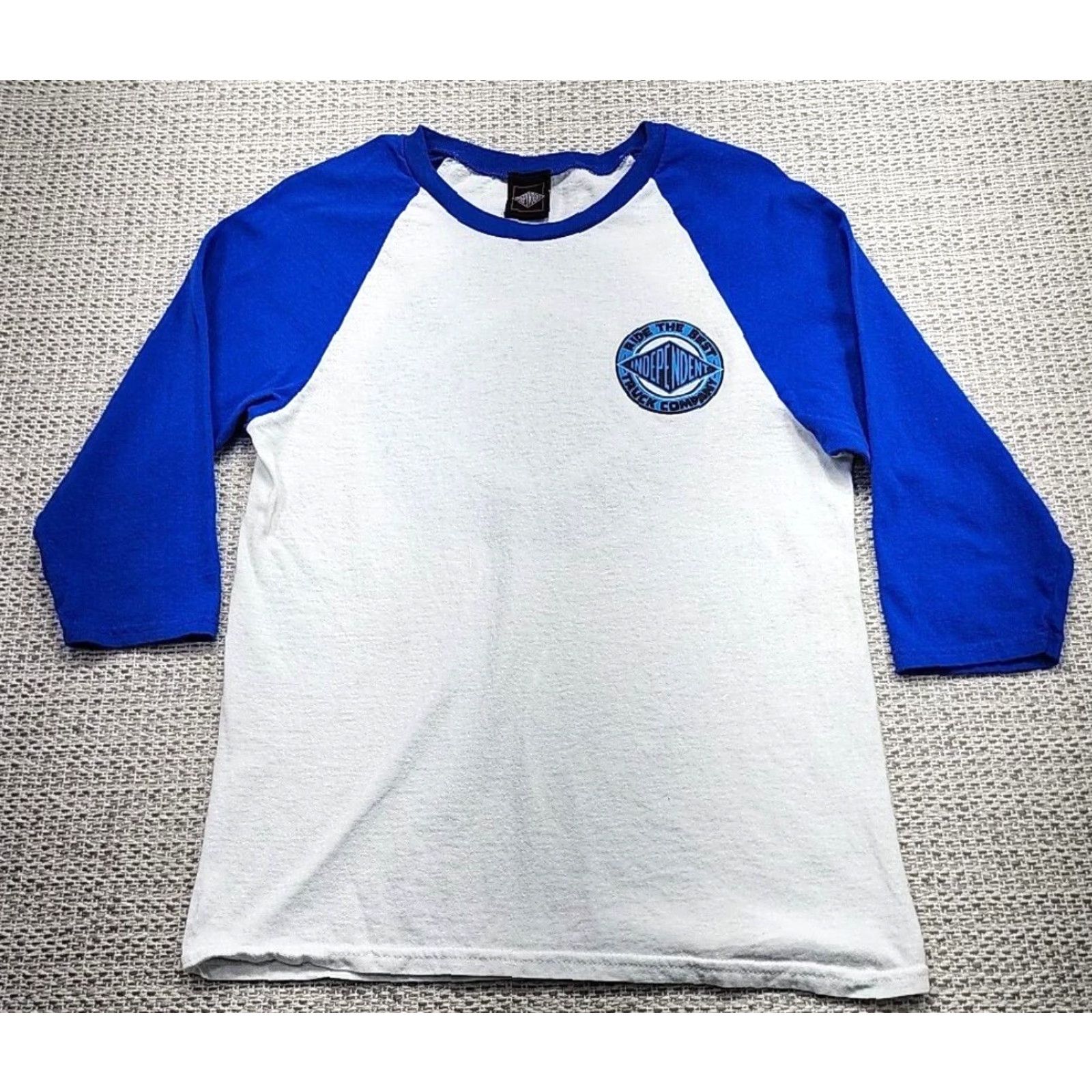 Vintage Independent Shirt Adult Small White Raglan Built To Grind Logo Graphic Tee Skate Mens Size US S / EU 44-46 / 1 - 3 Thumbnail