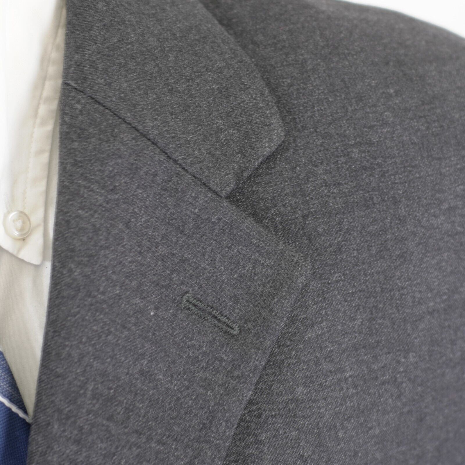 Pronto Uomo Pronto Uomo Italy Angelico Super 100s Worsted Wool Gray 3 Bu Size 42R - 2 Thumbnail