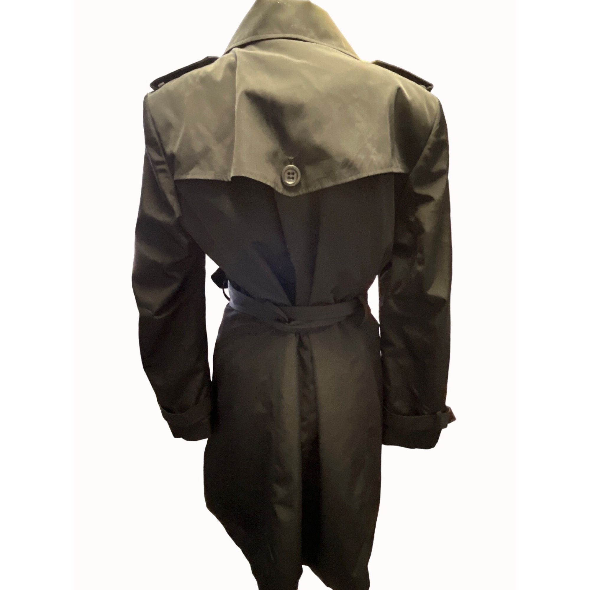Calvin Klein Calvin Klein Women's Black Long Trench Coat Size M SKU 5773 Size M / US 6-8 / IT 42-44 - 2 Thumbnail