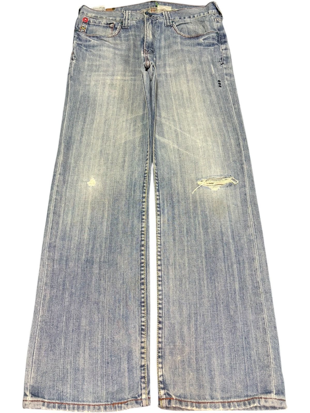 Fubu Vintage Japanese Brand Faded Wash Distressed Loose Jeans Size US 32 / EU 48 - 1 Thumbnail