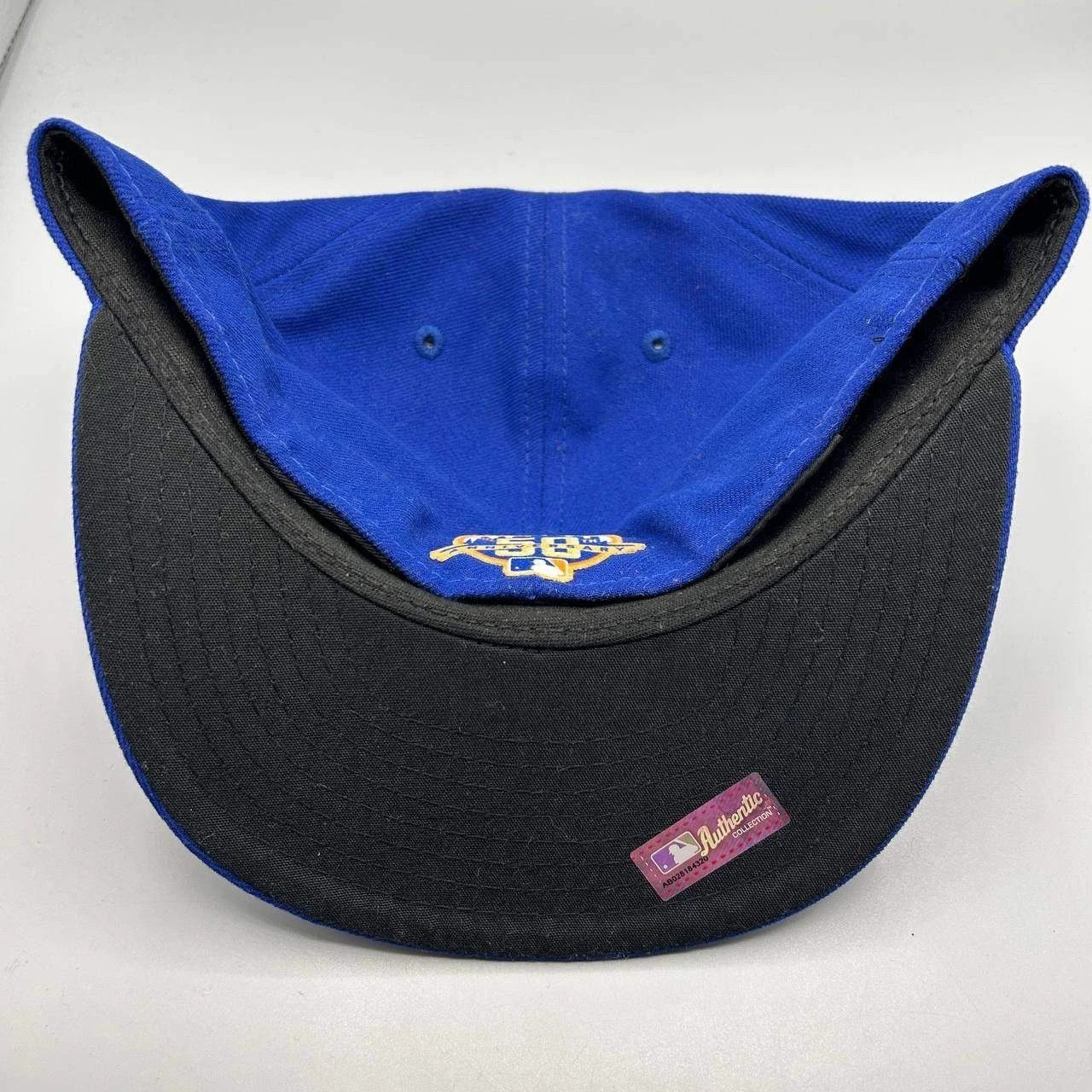 New Era New York Mets Hat Men 7 1/2 Blue Black Embroidered Fitted Size ONE SIZE - 4 Thumbnail