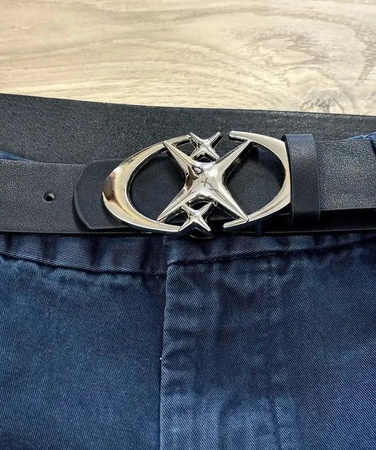 Vintage Black Triple Star Belt Size ONE SIZE - 2 Thumbnail