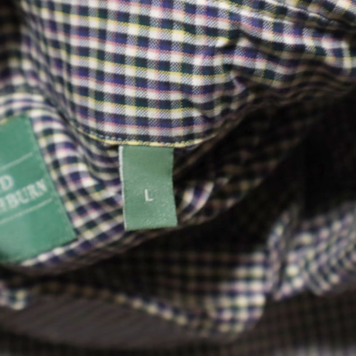 Sid Mashburn Sid Mashburn Dress Cotton Gingham Long Sleeve Button Up Shirt Navy Men's L Size 42R - 6 Thumbnail