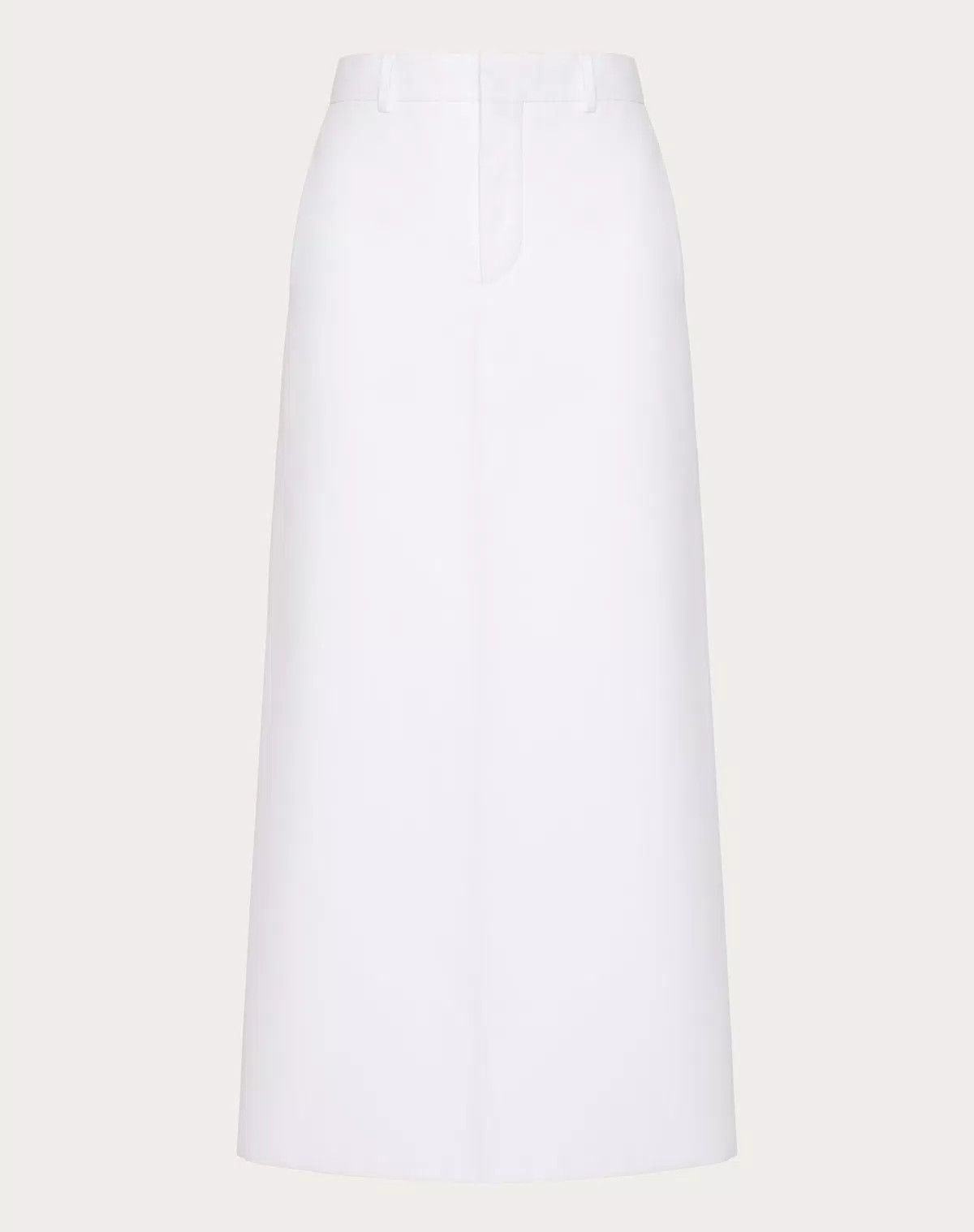 o1s1wg110525 Compact Popeline Skirt in White