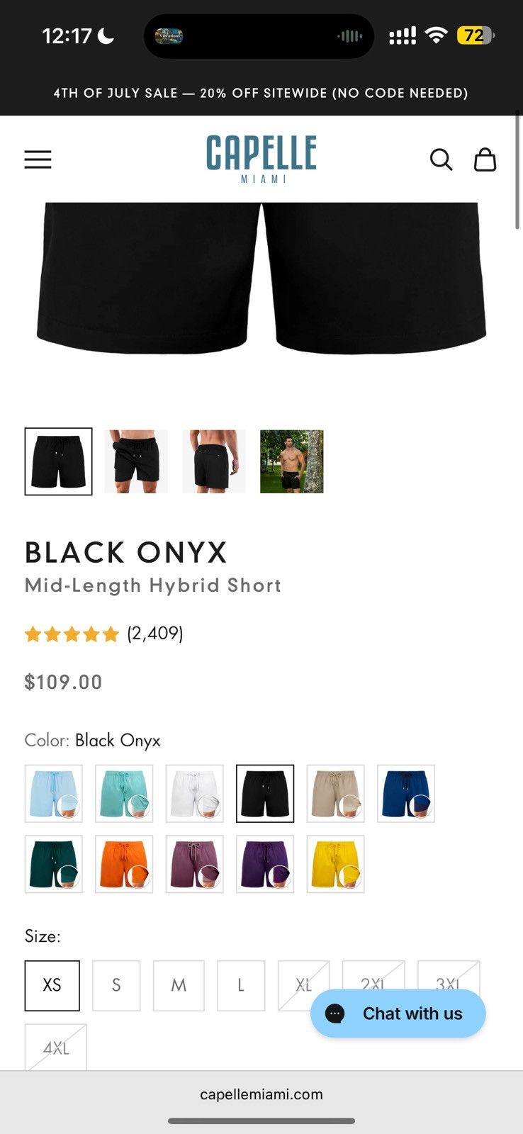 Other Capelle Miami Black Shorts Size US 31 - 7 Thumbnail