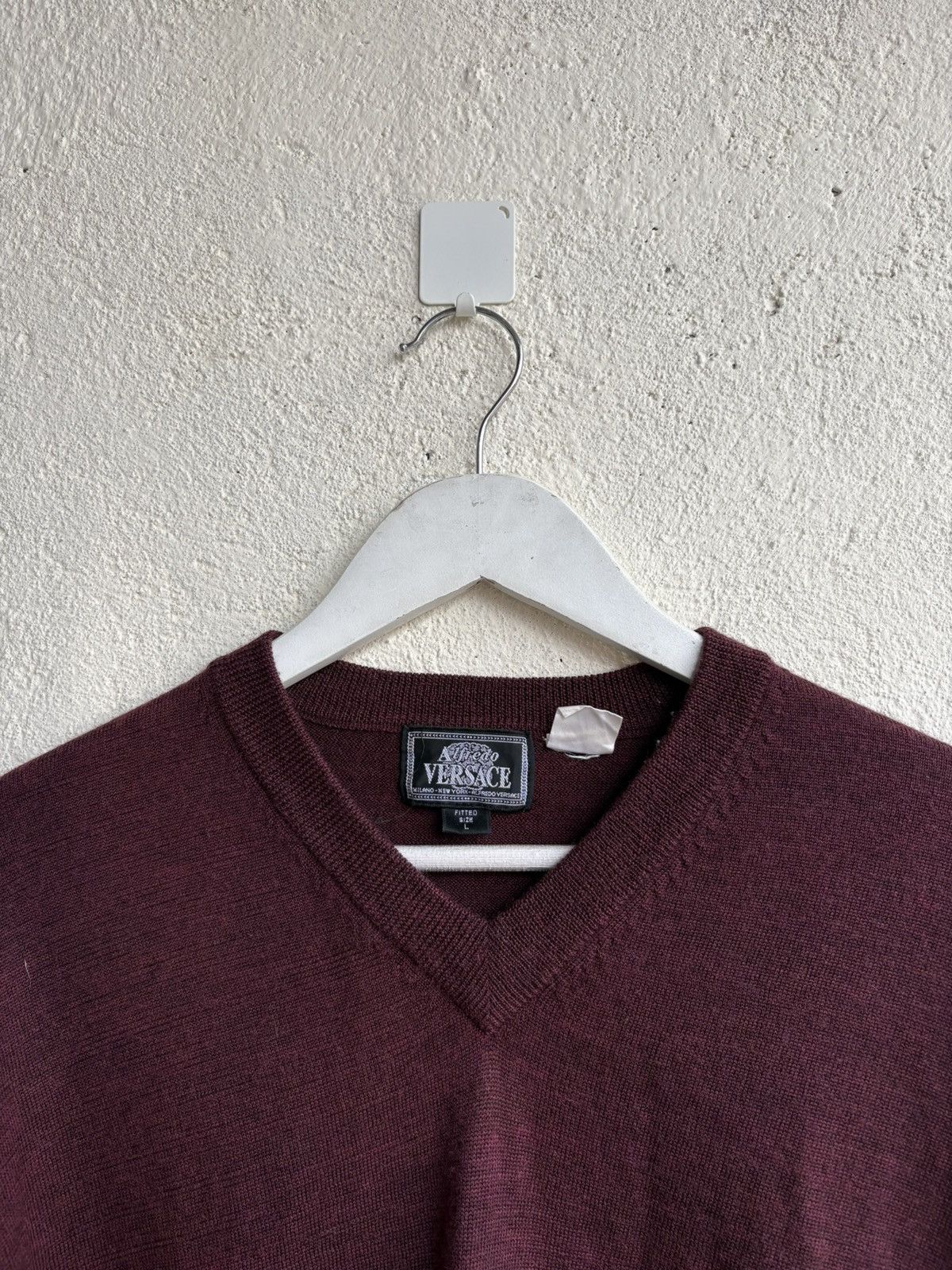 Versace 80s Vintage Versace knit basic red blood Size US S / EU 44-46 / 1 - 6 Thumbnail