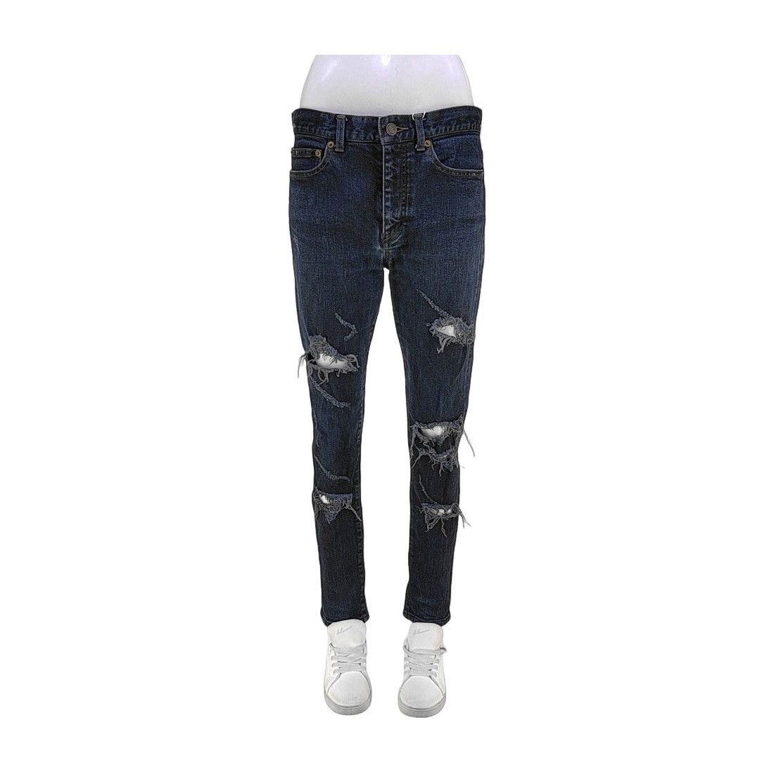 Saint Laurent Paris Saint Laurent Distressed Blue Jeans Size 31 Size 31" - 1 Thumbnail