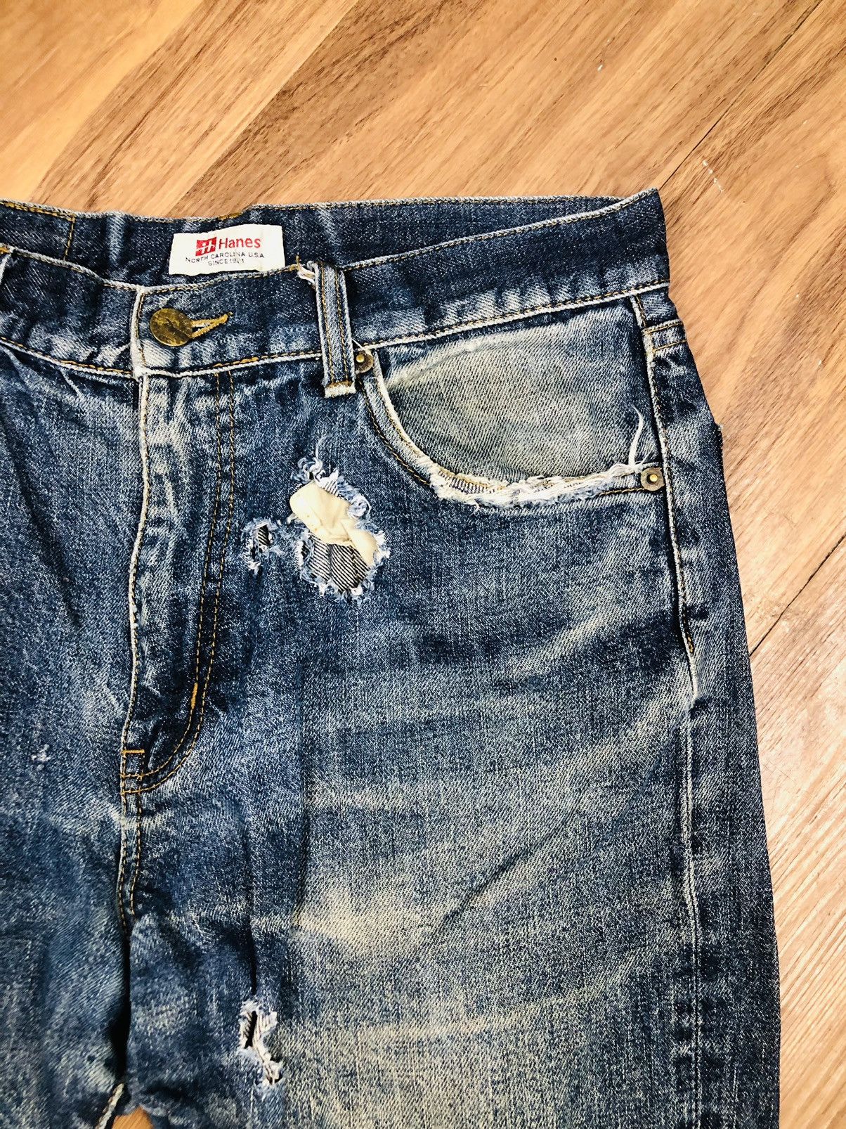 Hanes Hanes Distress Jeans (36) Size US 30 / EU 46 - 6 Thumbnail