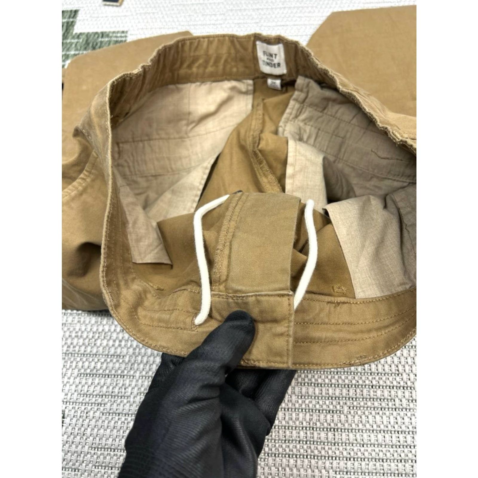 Flint And Tinder Flint And Tinder Pants Mens 36 Tan Brown Cotton Tapered Chino Casual Size US 36 / EU 52 - 2 Thumbnail