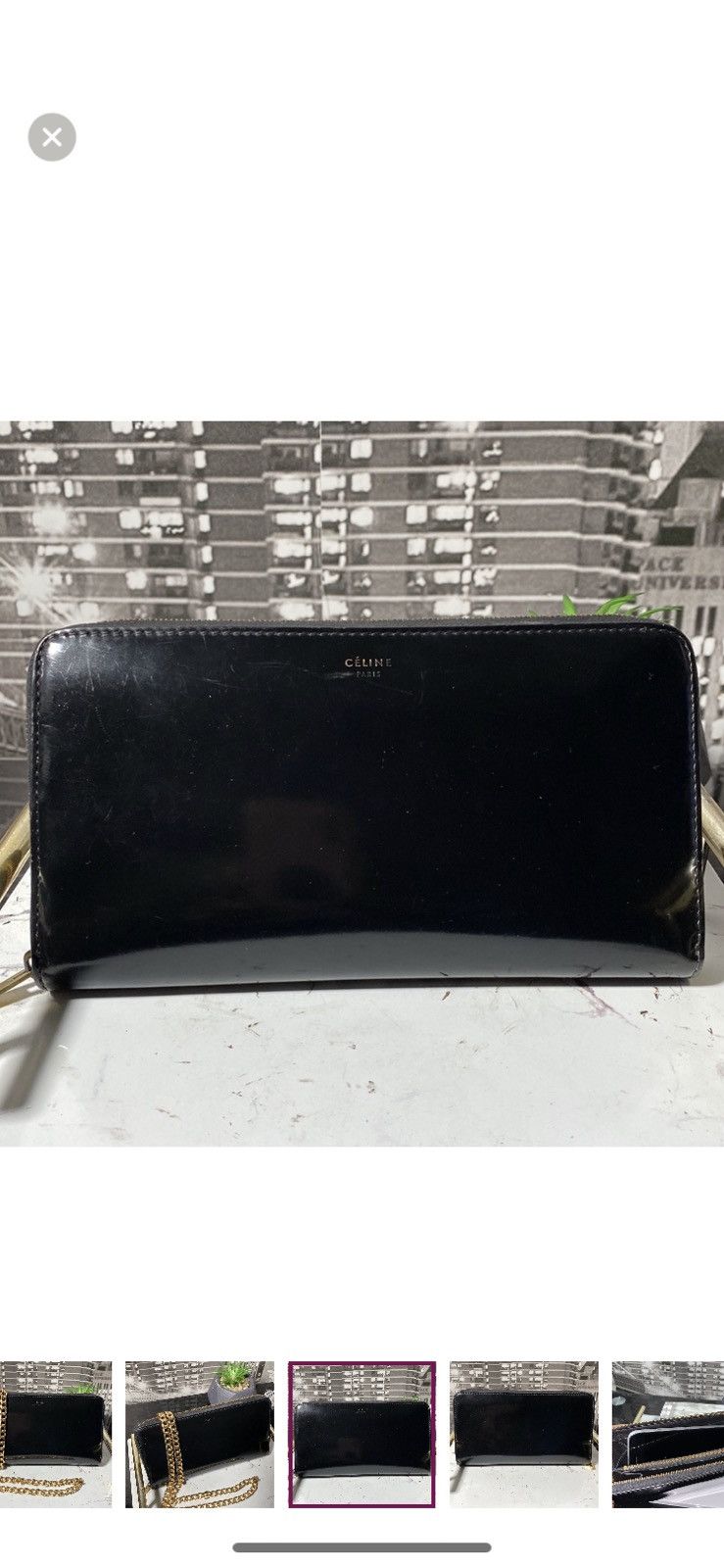 Celine Authentic CELINE Patent Leather Zippy Wallet Size ONE SIZE - 1 Thumbnail