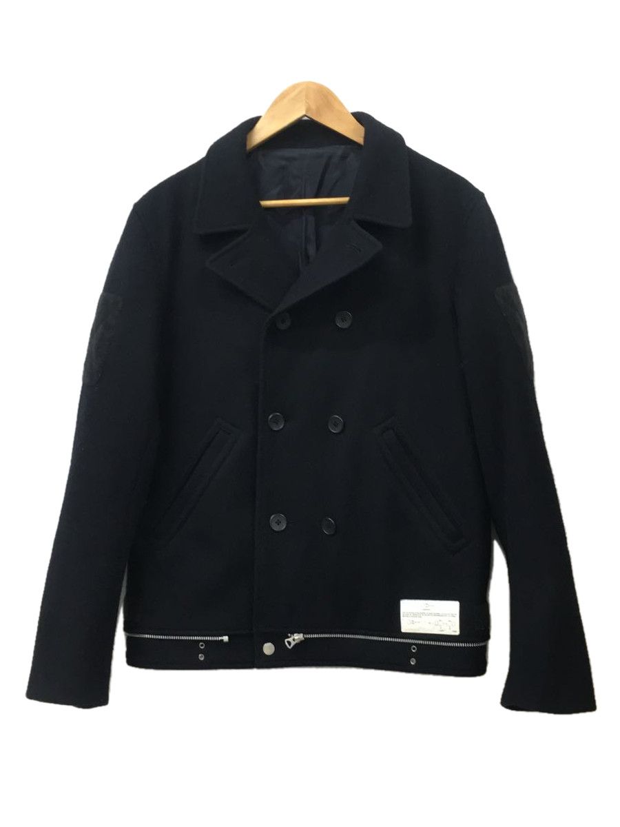 Pea coat Wool Double Button Inseam Pocket Navy
