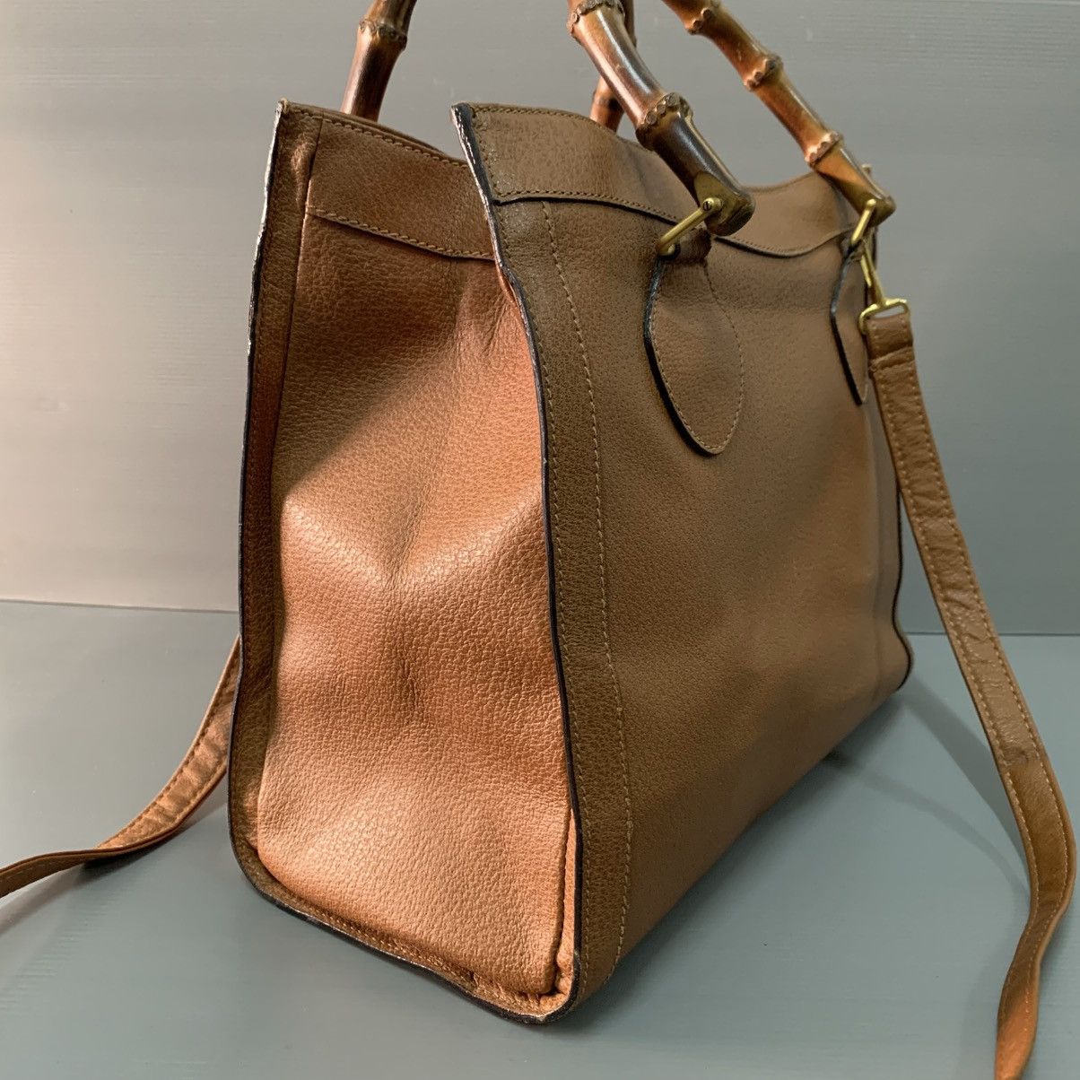 Gucci Gucci Bamboo Leather Vintage Handbag Size ONE SIZE - 2 Thumbnail