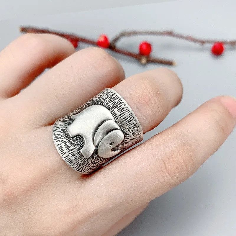 Japanese Brand × Jewelry × Vintage Elephant Wide Ring Size ONE SIZE - 3 Thumbnail