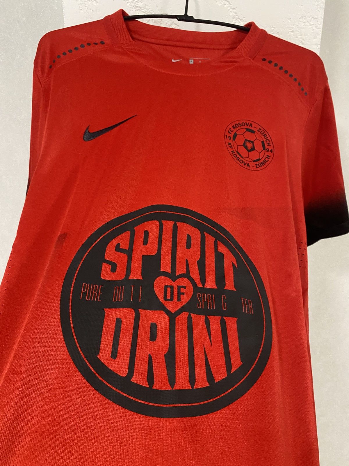 Nike Nike FC KOSOVA ZURICH 2016 2017 Issue Player Soccer Jersey Size US M / EU 48-50 / 2 - 2 Thumbnail