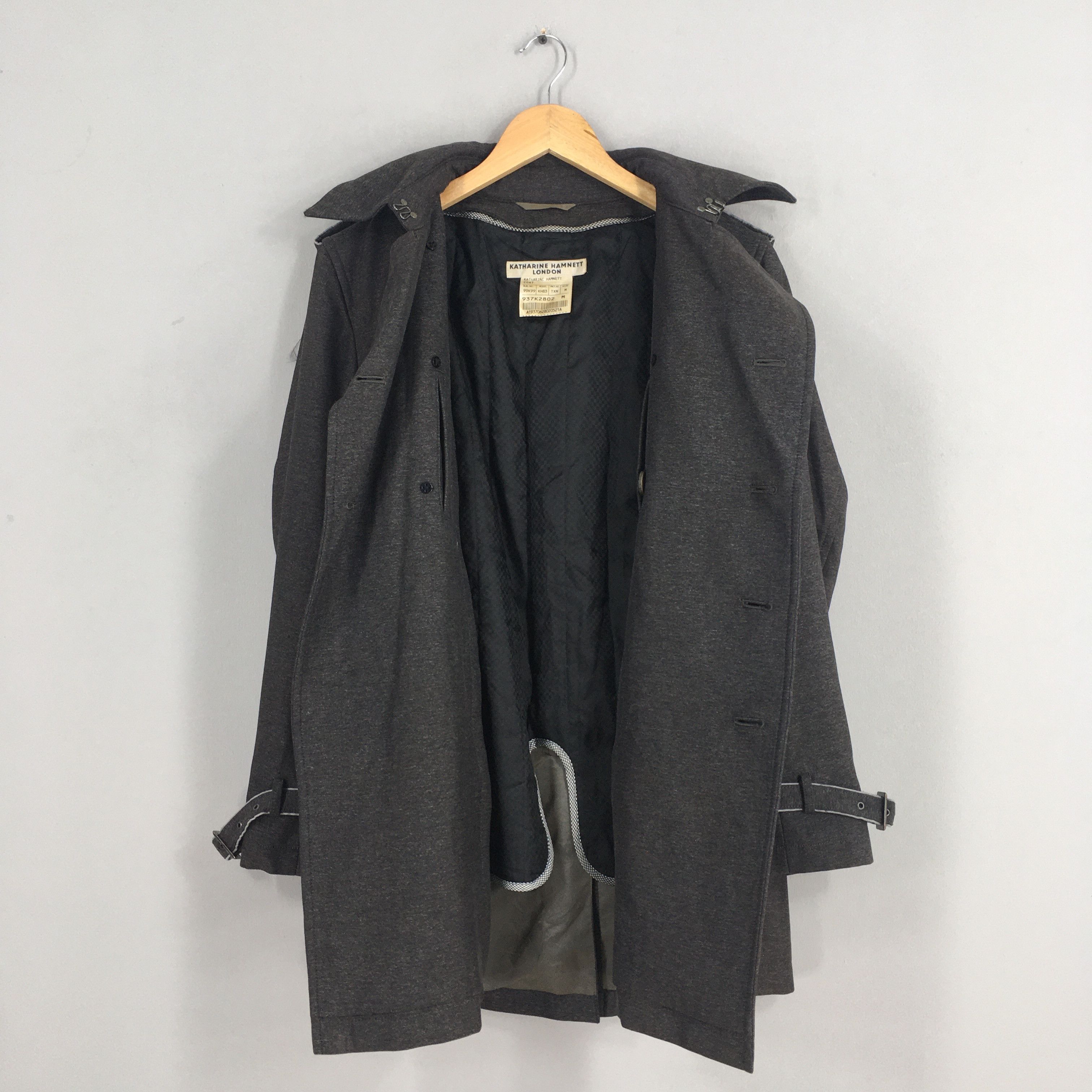 Katharine Hamnett London × Le Grande Bleu (L.G.B.) × Vintage Vintage Katharine Hamnett London Women Long Jacket Medium Size M / US 6-8 / IT 42-44 - 5 Thumbnail