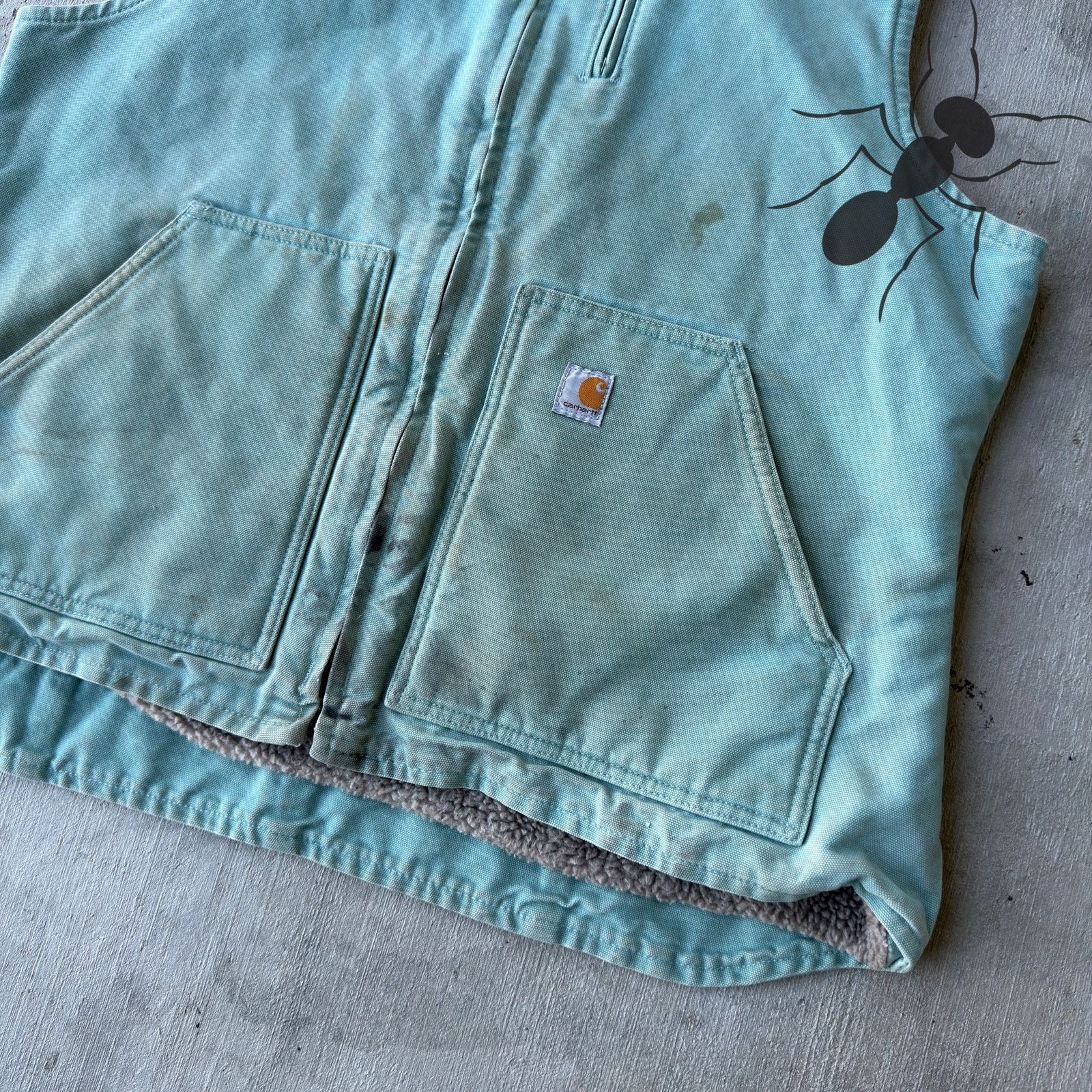Carhartt × Vintage Carhartt WOMENS WV001 Light blue work wear vest Size US XL / EU 56 / 4 - 2 Thumbnail