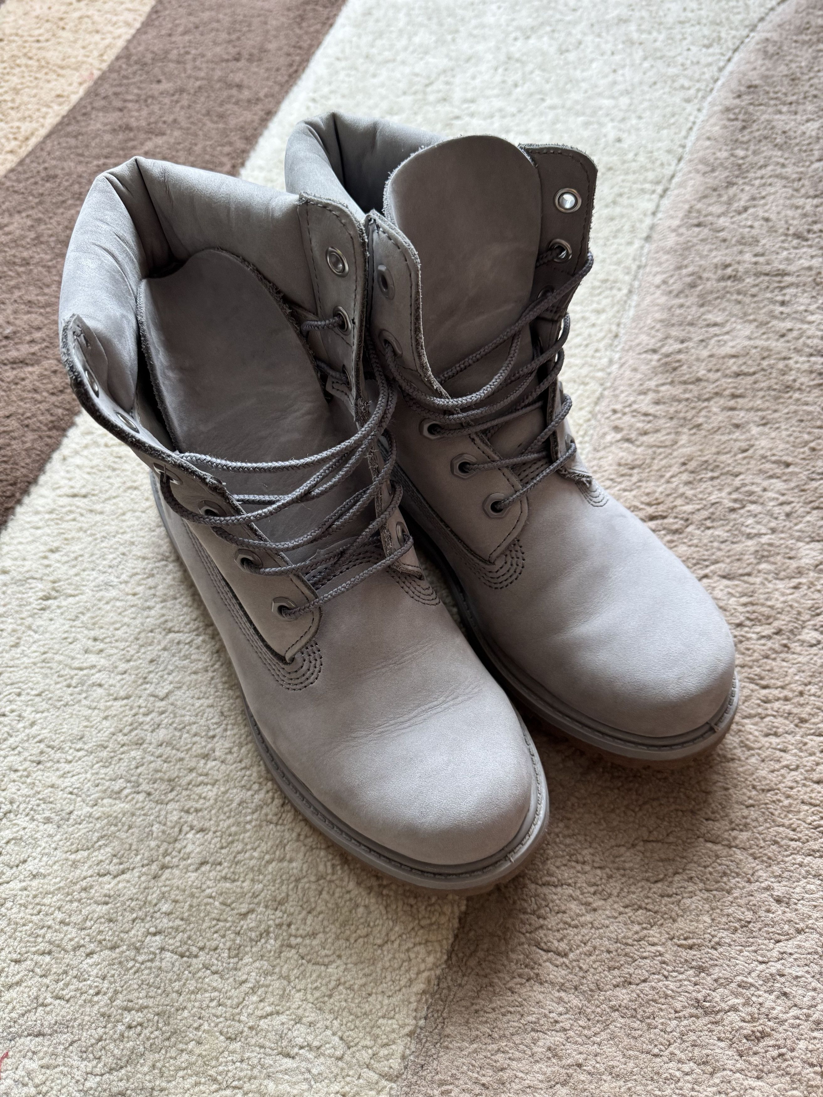 Timberland Timberland Premium 6 Inch Boot Grey Color Double Sole Size US 6.5 / EU 39-40 - 2 Thumbnail