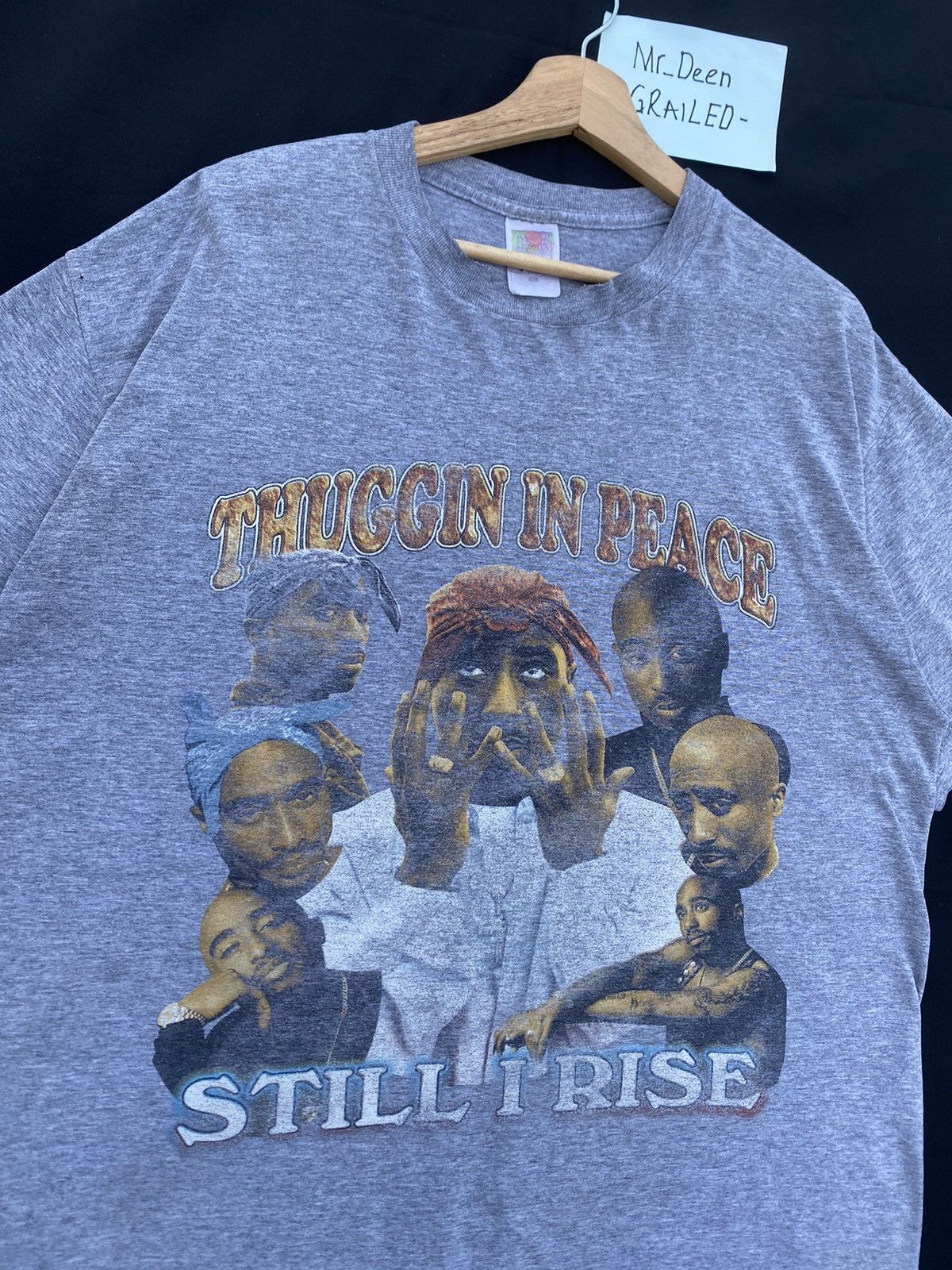 Rap Tees Vintage Tupac Shakur “Thuggin In Peace” Still I Rise Tee Size US L / EU 52-54 / 3 - 7 Thumbnail