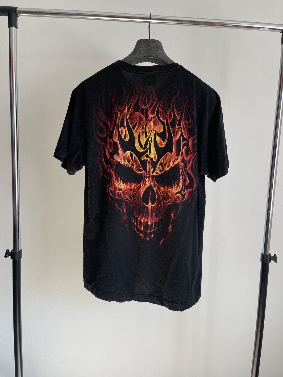 Vintage Vintage Y2K Horror Dead Face Skeleton Spiral Tee Size US L / EU 52-54 / 3 - 4 Thumbnail