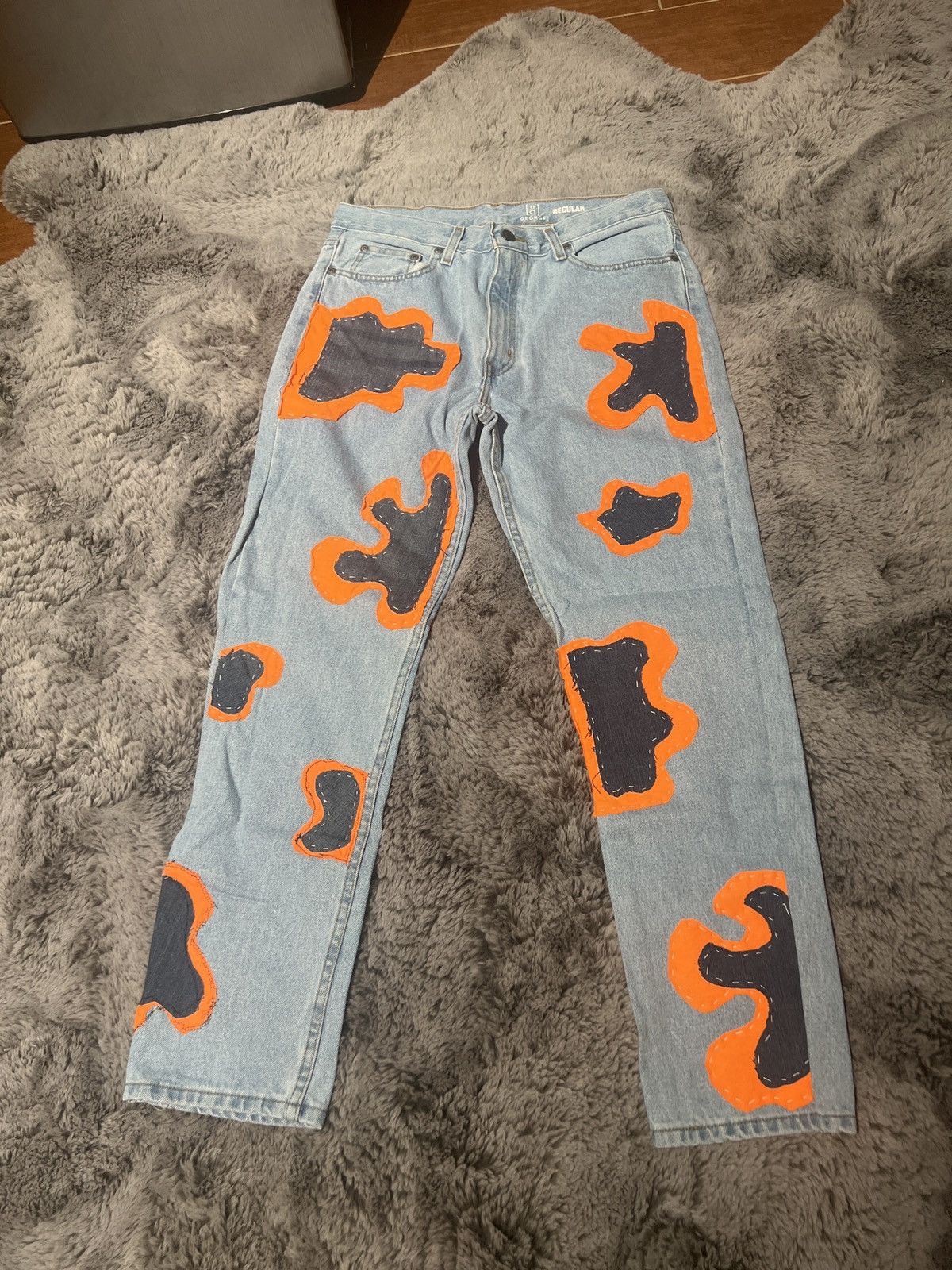 Vintage REWORKED DENIM Size US 33 - 1 Thumbnail