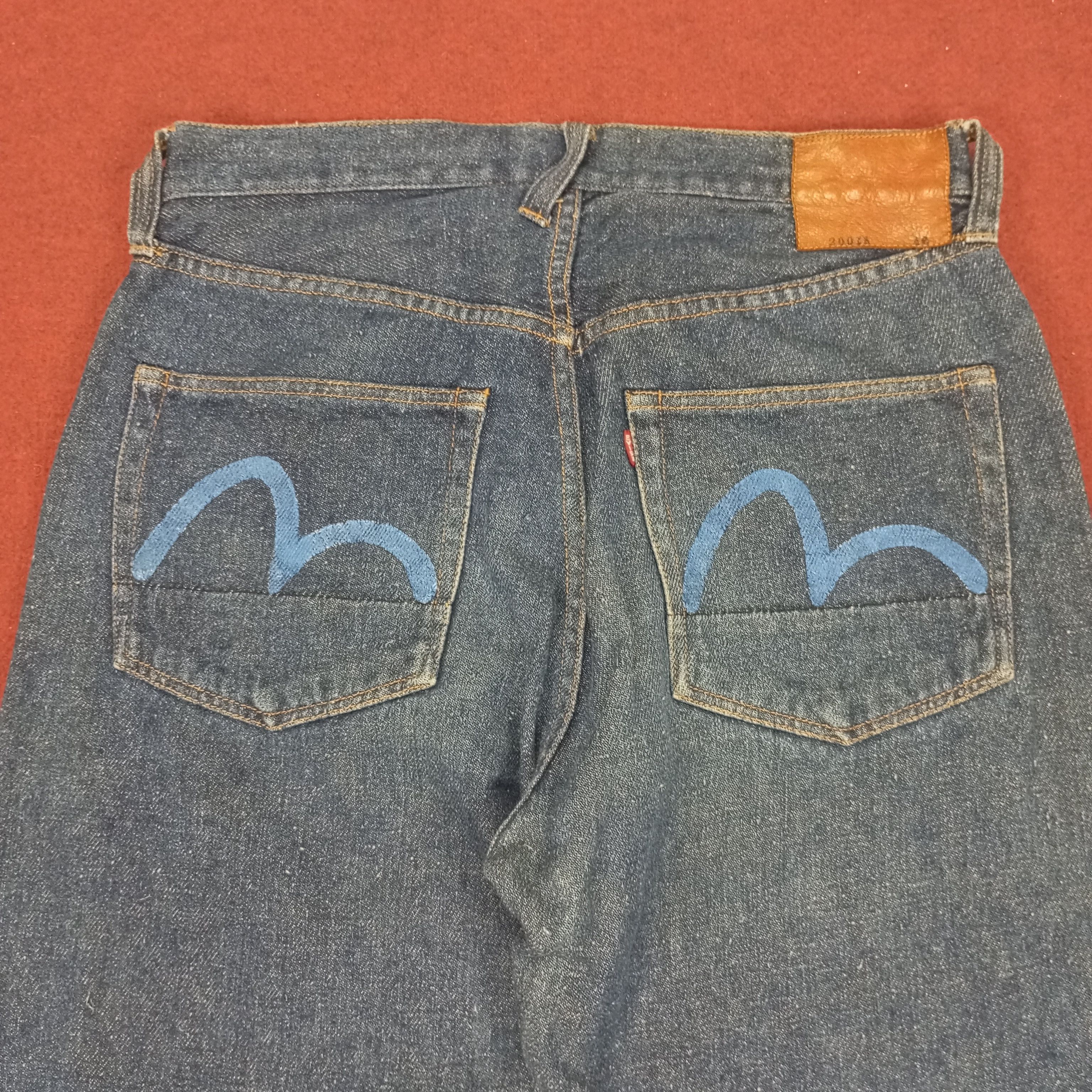 Japanese Brand × Vintage Evisu Jeans Streetwear Custom Daicock Style Size US 31 - 5 Thumbnail
