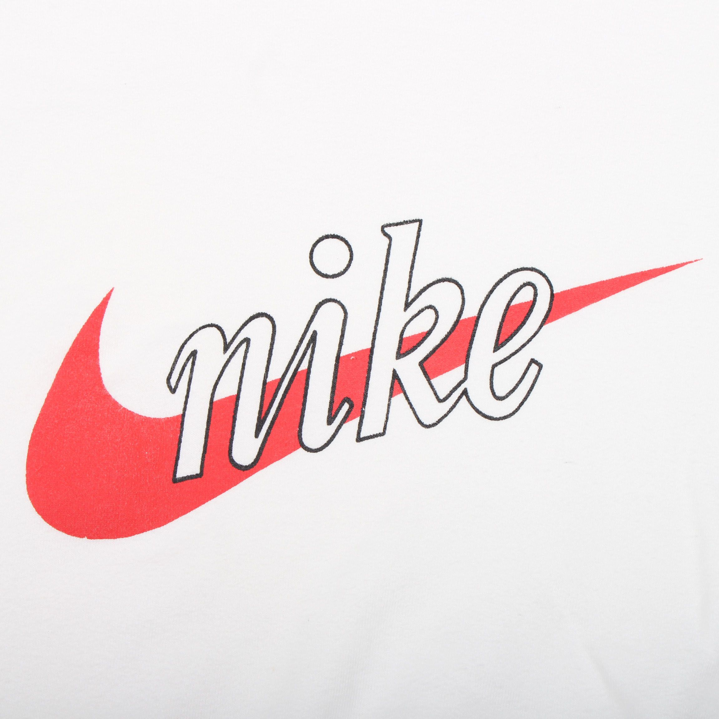 Nike Nike White Sweatshirt 90s Big Swoosh Logo Crewneck Pullover Size US L / EU 52-54 / 3 - 4 Thumbnail
