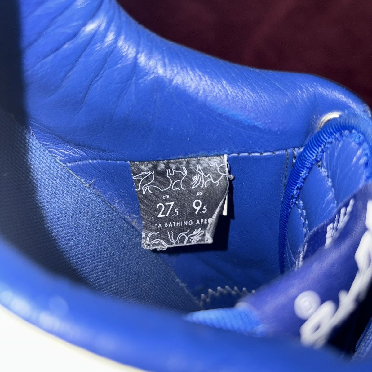 Bape Bapesta Blue White Shoes Size 9.5 Size US 9.5 / EU 42-43 - 4 Thumbnail
