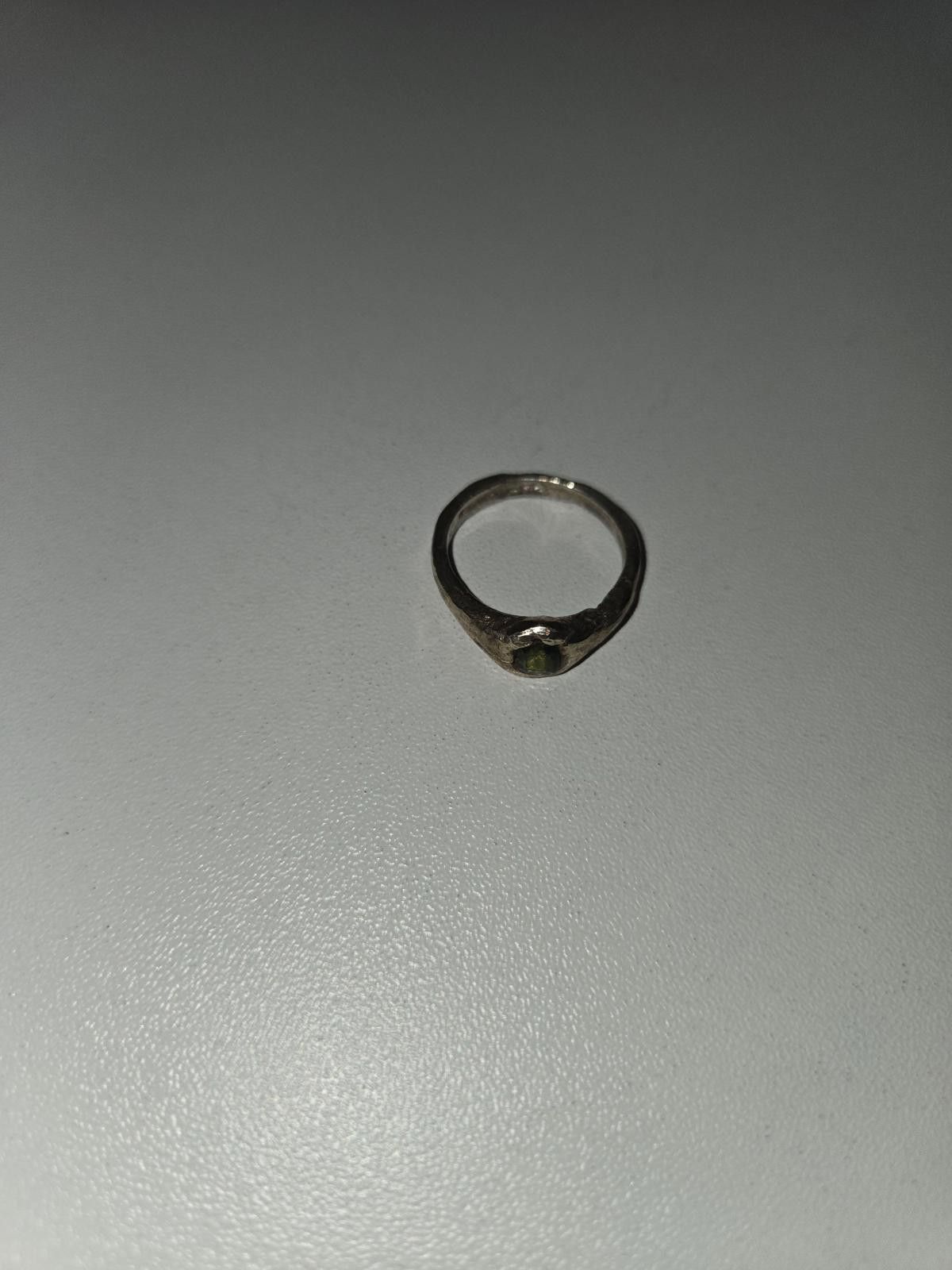 Ringspun Silver Ring with Green Sapphire Size ONE SIZE - 2 Thumbnail