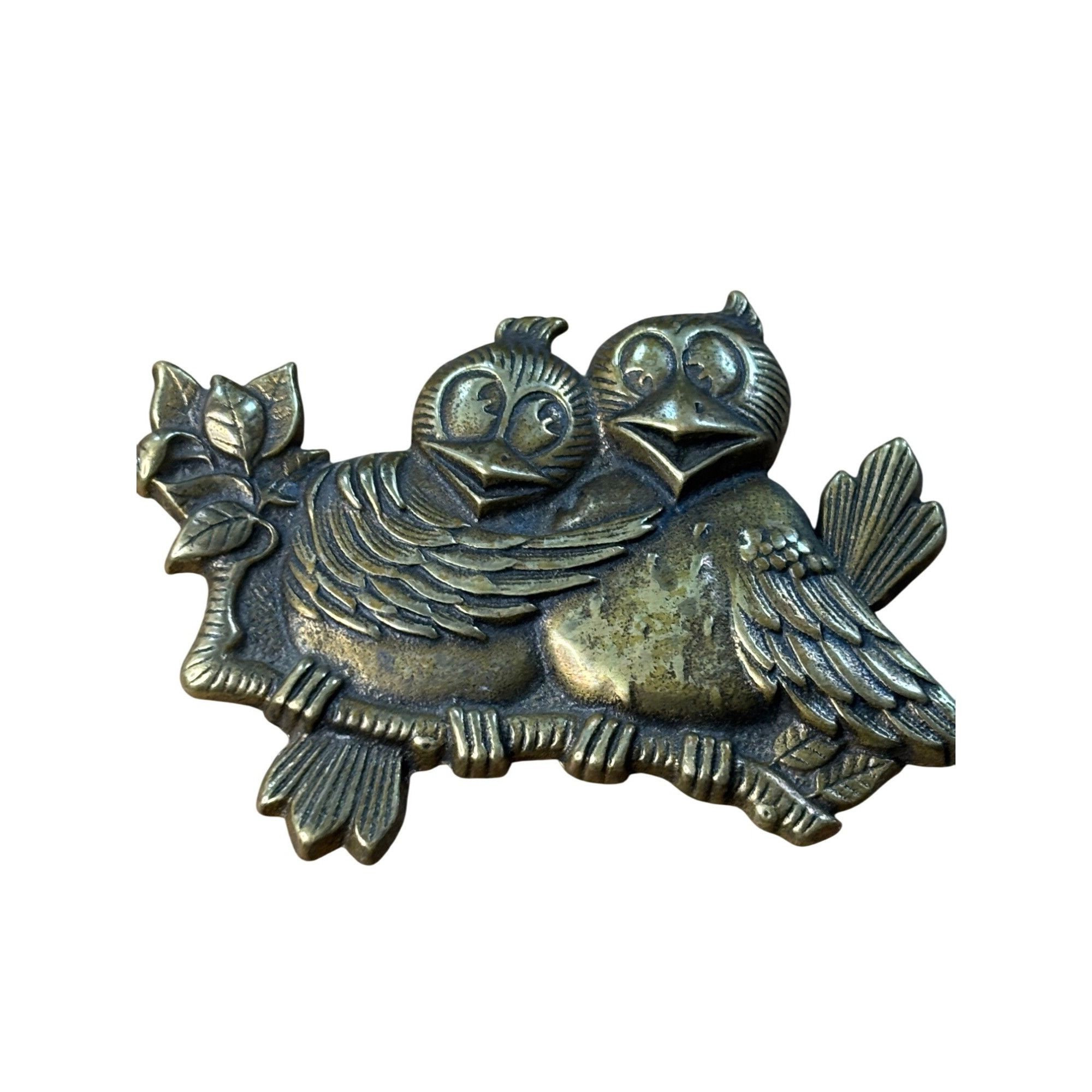 Other Vintage Solid Brass Lovebird Wall Hanging Decor 4.5" Wide Ru Size ONE SIZE - 1 Thumbnail