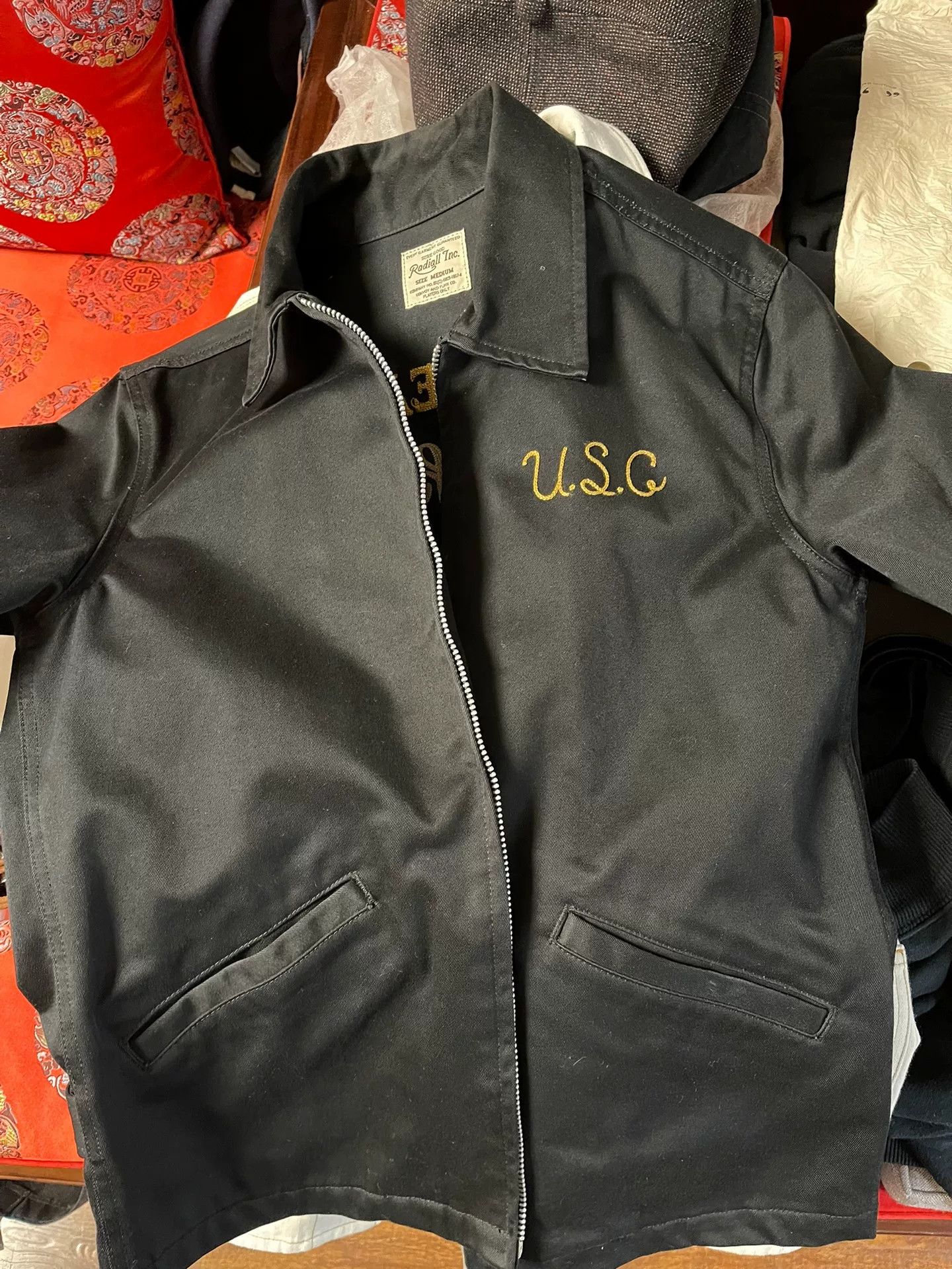 Japanese Brand Black Jacket with Embroidered Details Size US M / EU 48-50 / 2 - 1 Thumbnail