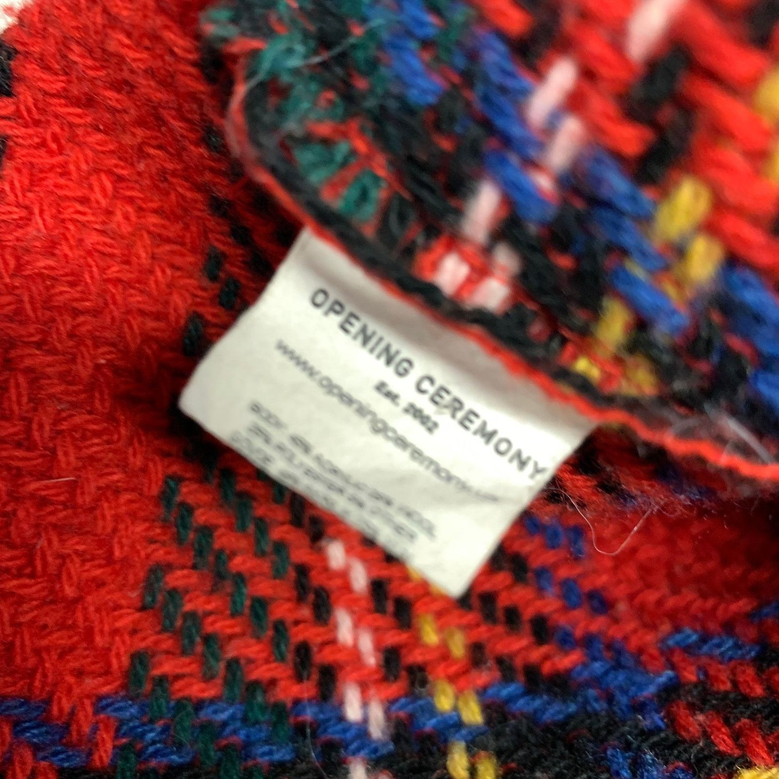 Opening Ceremony OPENING CEREMONY Size XL Red Wool Blend Plaid Jacket Size XL / US 12-14 / IT 48-50 - 6 Thumbnail