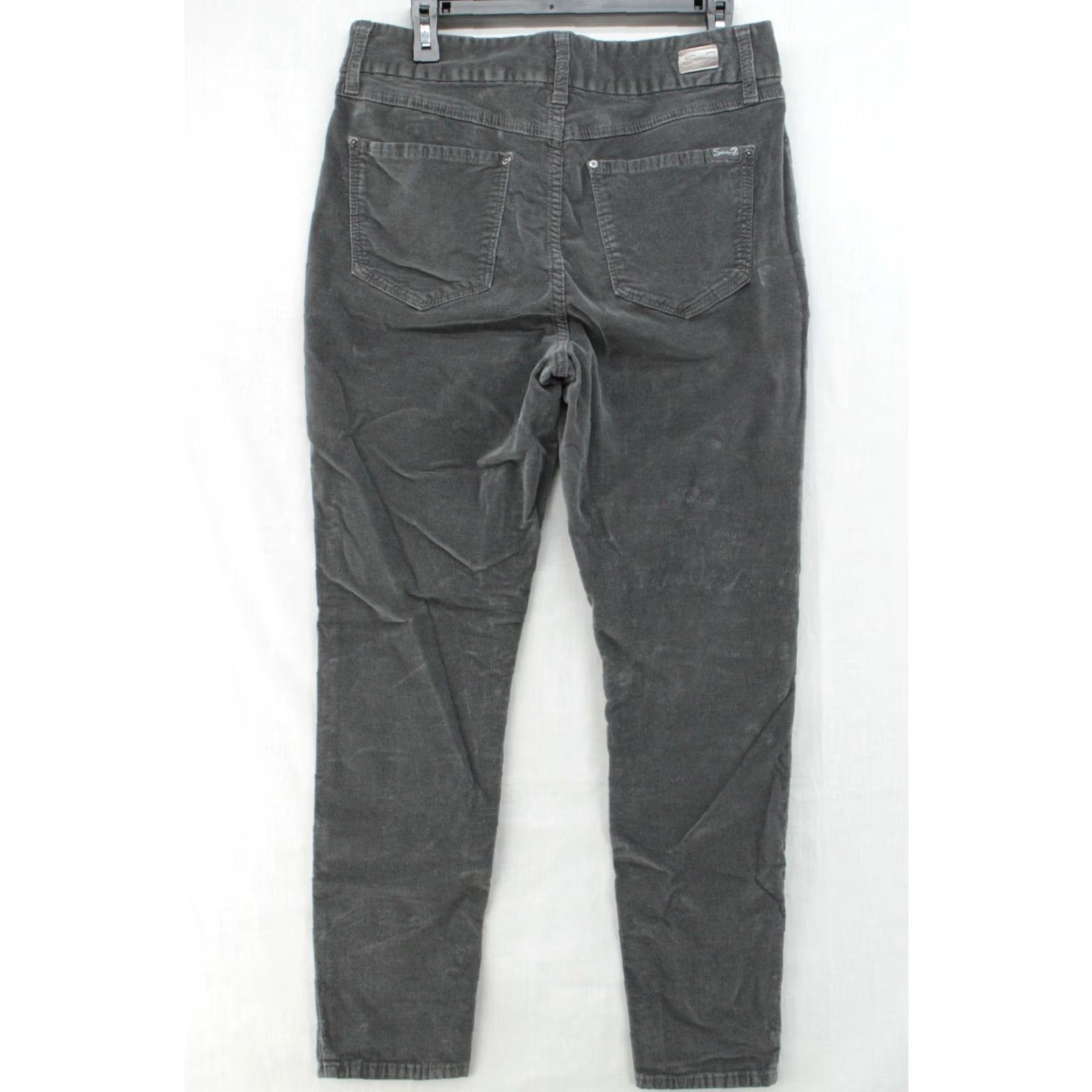 Vintage VINTAGE? (No) Seven7 Pants Women's 12 High Rise Skinny Tummyless Gray Stretch Corduroy Size 34" / US 12 / IT 48 - 5 Thumbnail