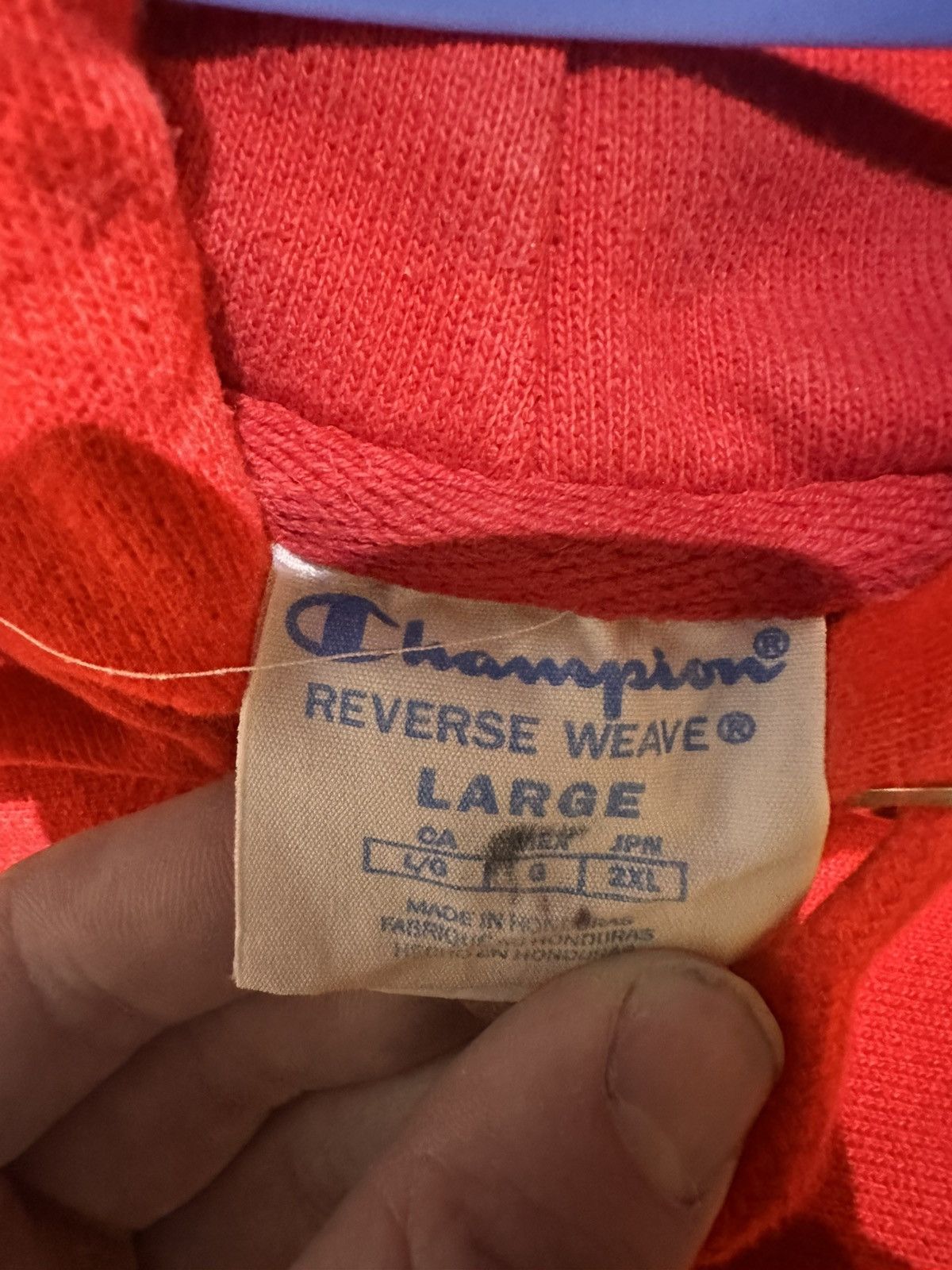 Champion × Vintage Red Champion Hoodie Sweater Size US L / EU 52-54 / 3 - 3 Thumbnail