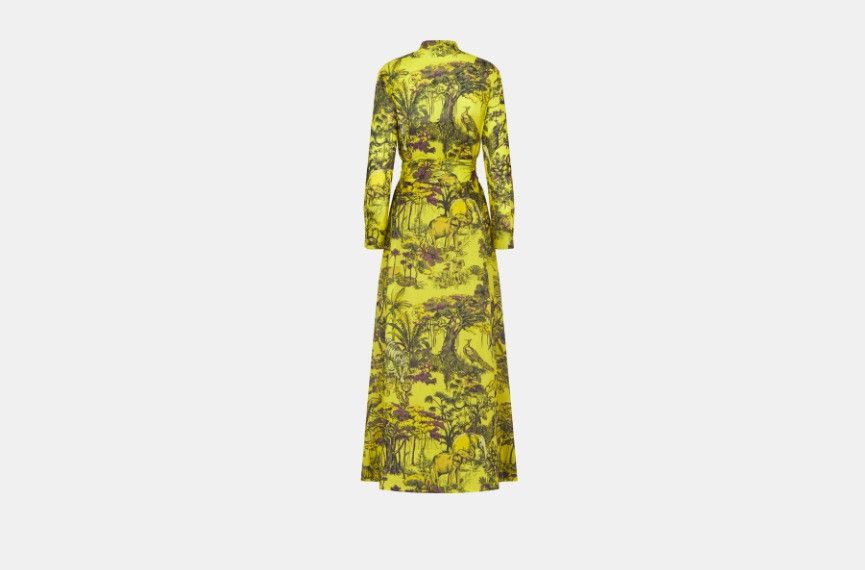Dior o1w1db10824 Long Belted Dress in Multicolor Size M / US 6-8 / IT 42-44 - 2 Thumbnail