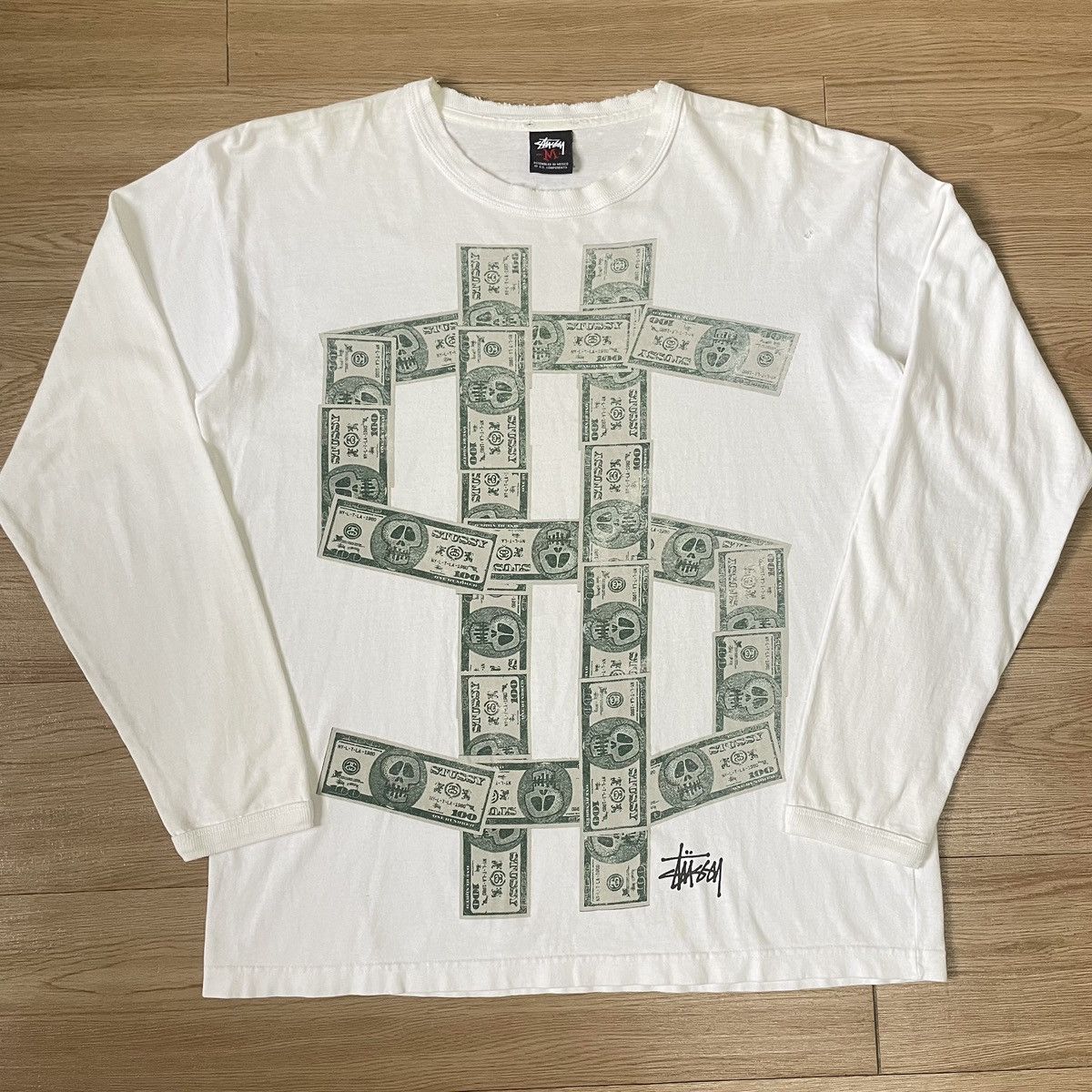 🔥 Grail Vintage Y2k Stussy Gear Money Longsleeve