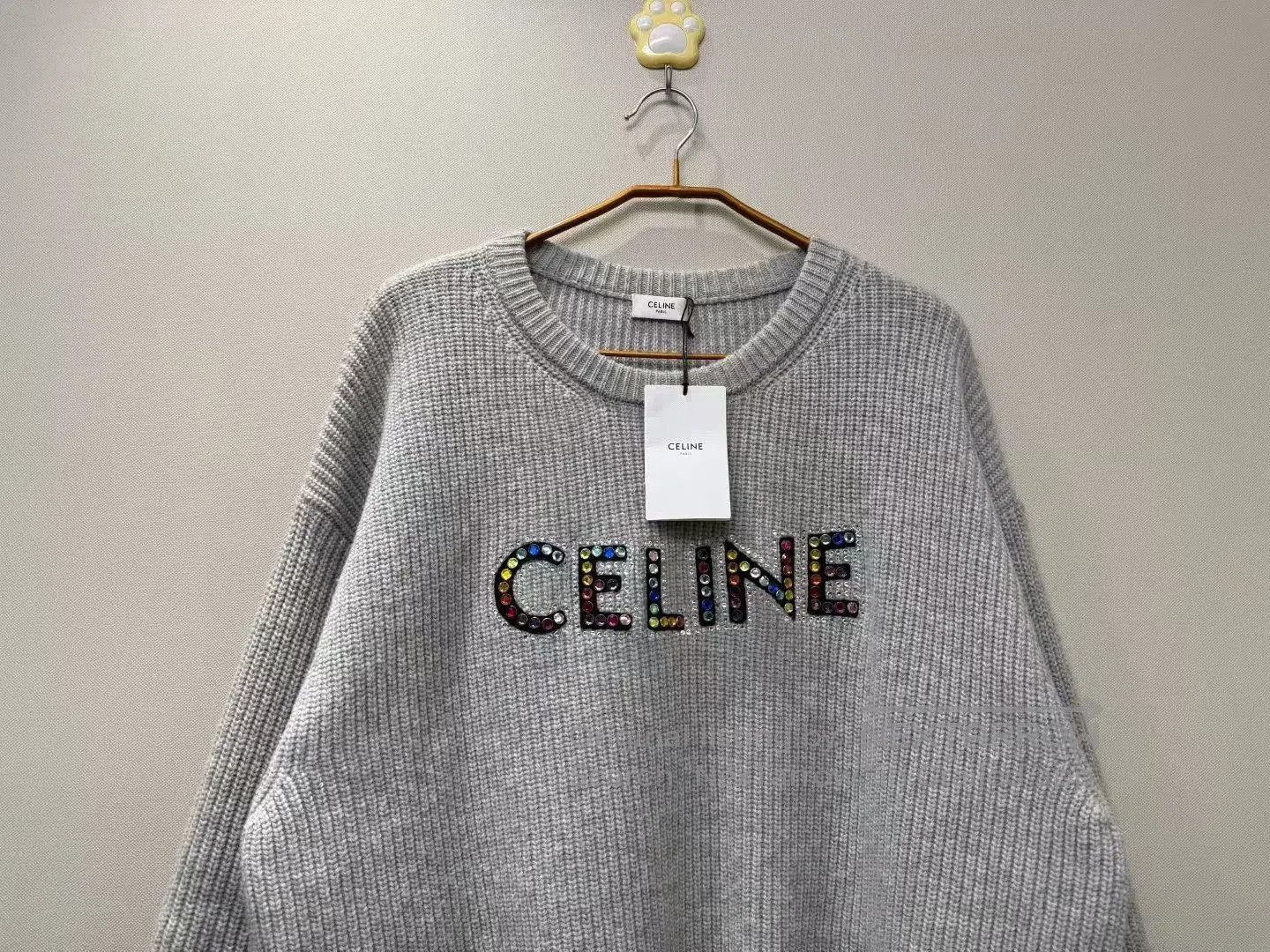 Celine Celine Rhinestone Letter Logo Sweater. Size M / US 6-8 / IT 42-44 - 2 Thumbnail