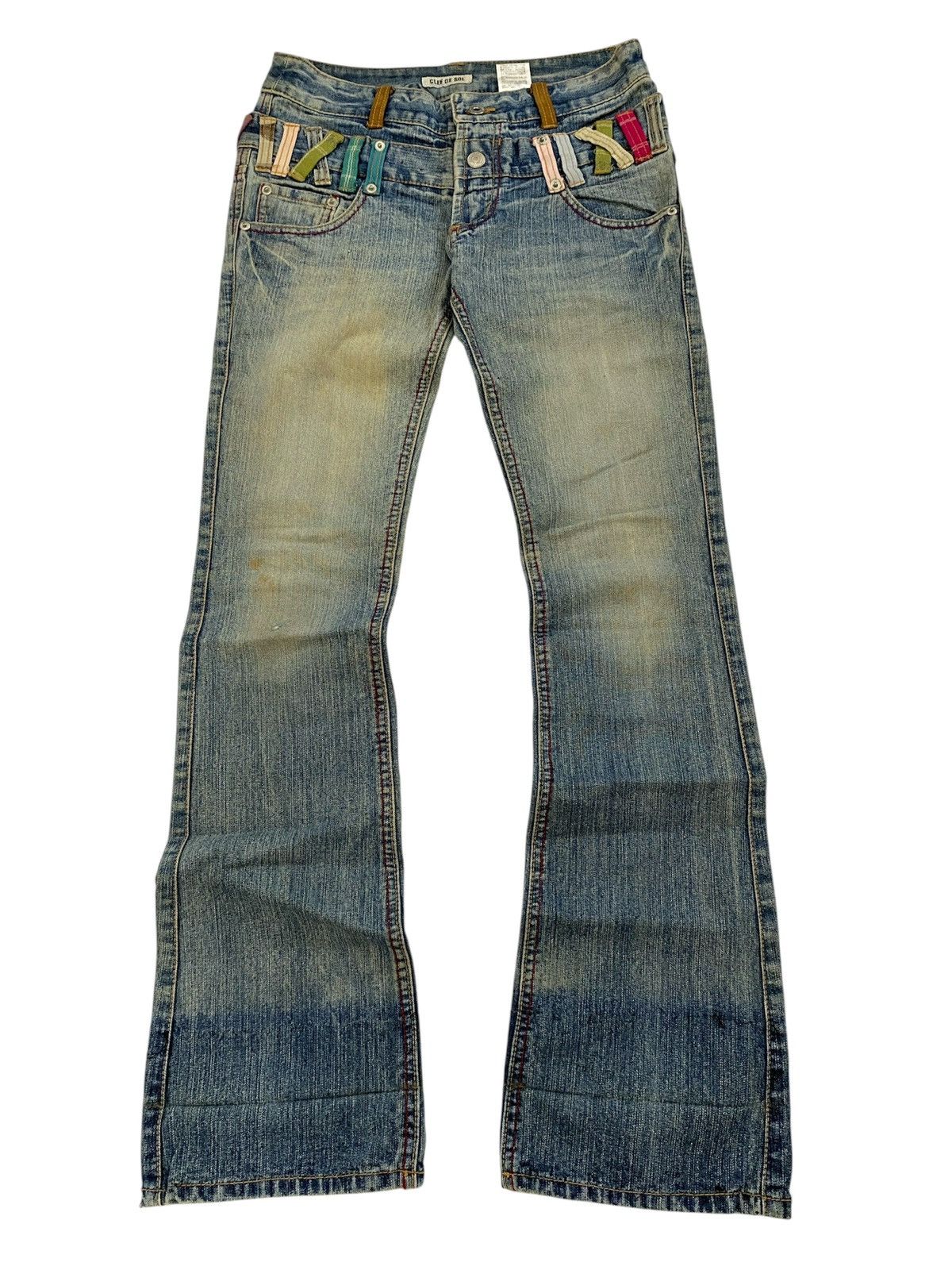 Le Grande Bleu (L.G.B.) clef de sol flare double waist jeans pant Size US 30 / EU 46 - 1 Thumbnail