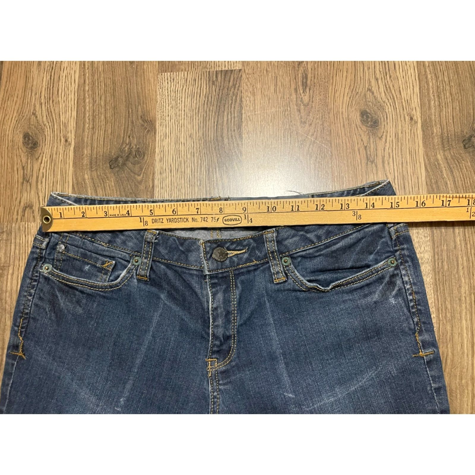 Converse Converse Jeans Women's 8 Blue Denim Straight Pockets One Star Stars Regular Size 8 Womens Jeans Size 30" / US 8 / IT 44 - 5 Thumbnail