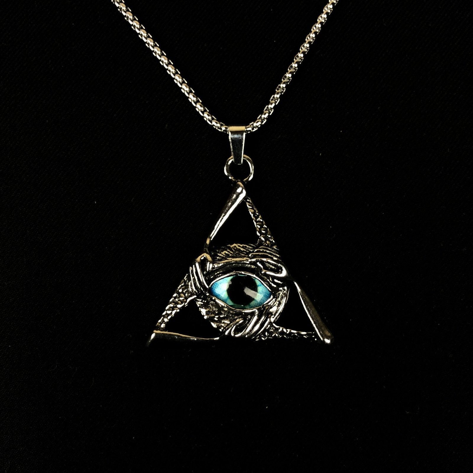 Jewelry Eye Hands Necklace Punk Chain Size ONE SIZE - 2 Thumbnail