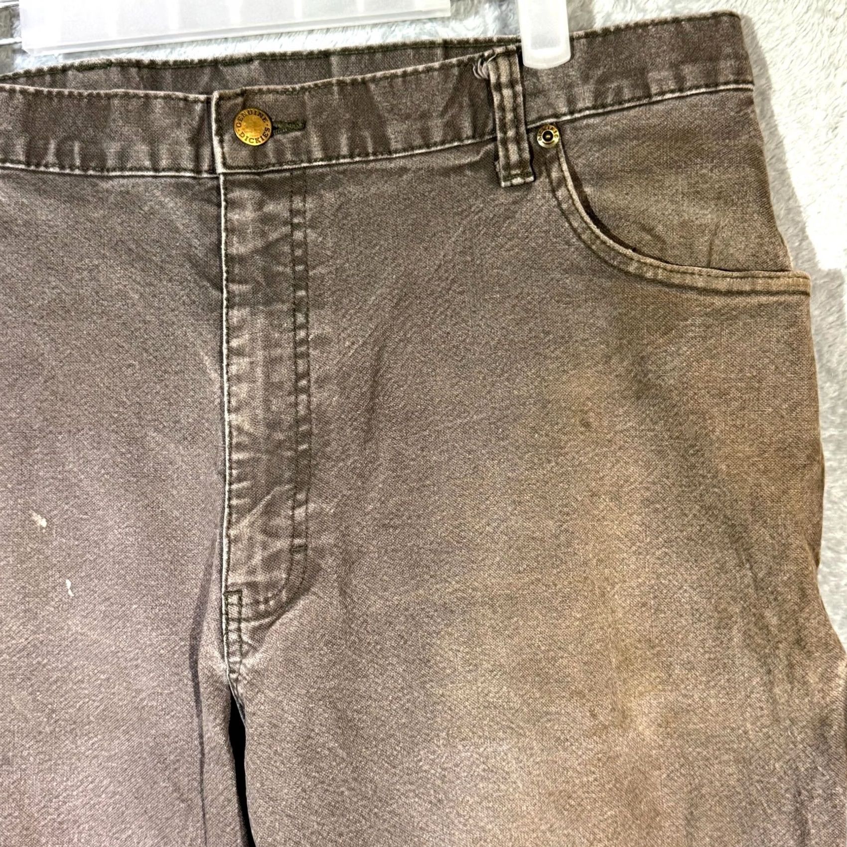 Dickies Dickies Carpenter Jeans Mens 38x32 Brown Denim Stretch Workwear Straight Leg Size US 38 / EU 54 - 4 Thumbnail