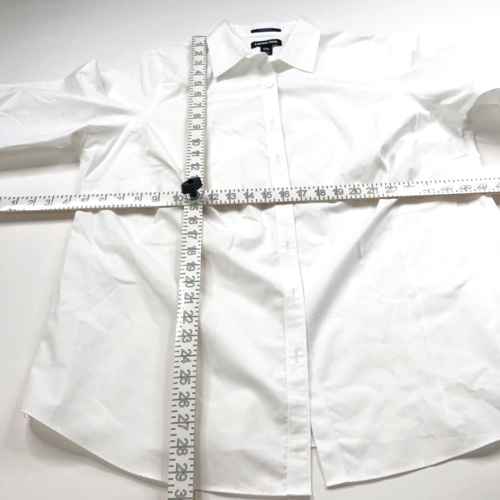 Lands' End Lands' End No Iron Supima Plus 18W Women's Button Long Sleeve Shirt White MINT Shirt Adult Womens 18W White Non-Iron Button-Up Man Size XXL / US 16-18 / IT 52-54 - 3 Thumbnail