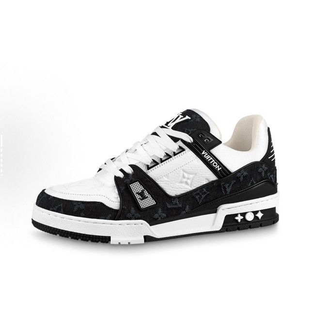 Louis Vuitton Louis Vuitton Black and White Sneakers 0079 Size US 8 / EU 41 - 1 Thumbnail