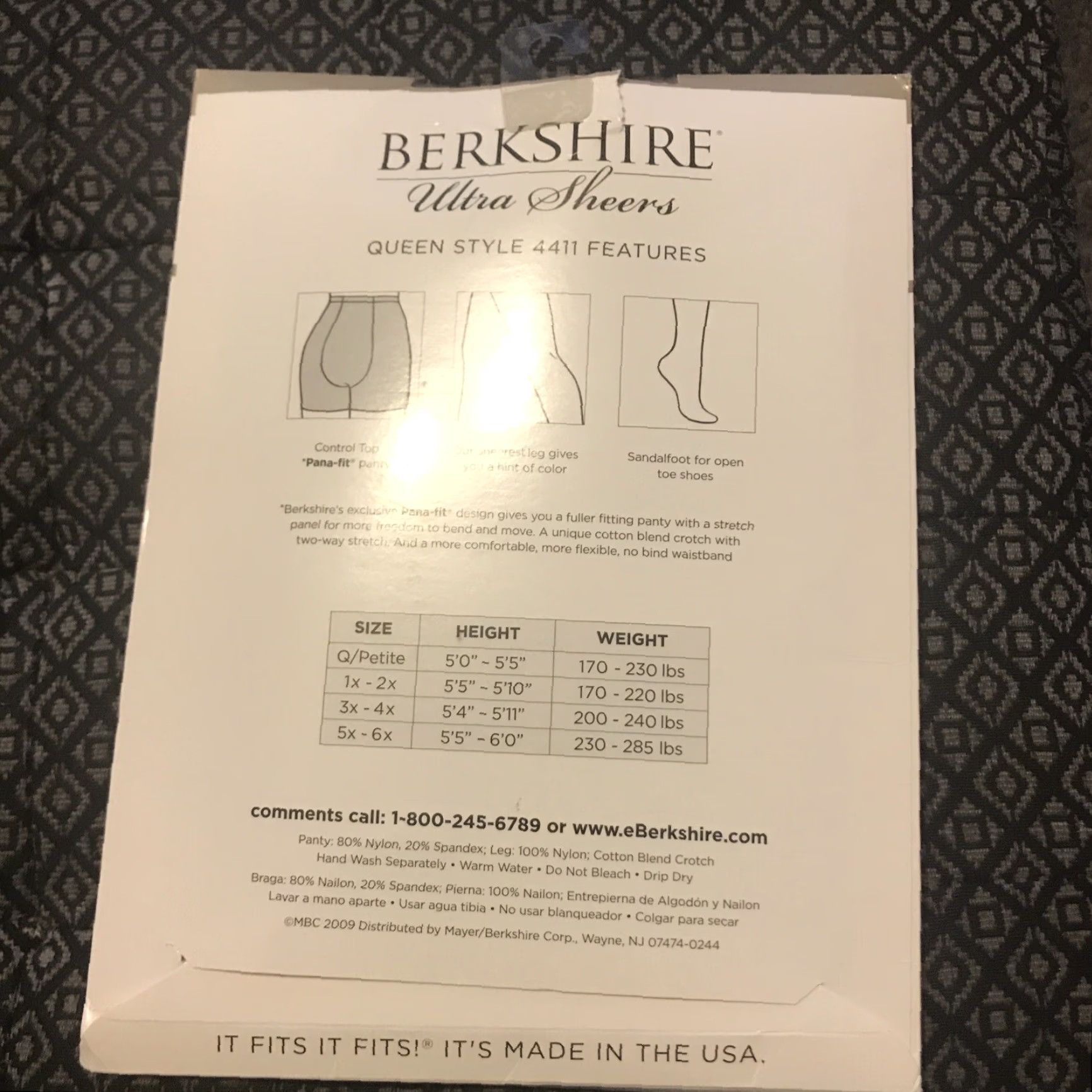 Vintage Berkshire Queen Ultra Sheer Control Top Pantyhose Sandalfoot Citybeige 1X-2X NEW Women Plus Beige Nylon Blend Sandal Toe Hosiery Size XL / US 12-14 / IT 48-50 - 2 Thumbnail